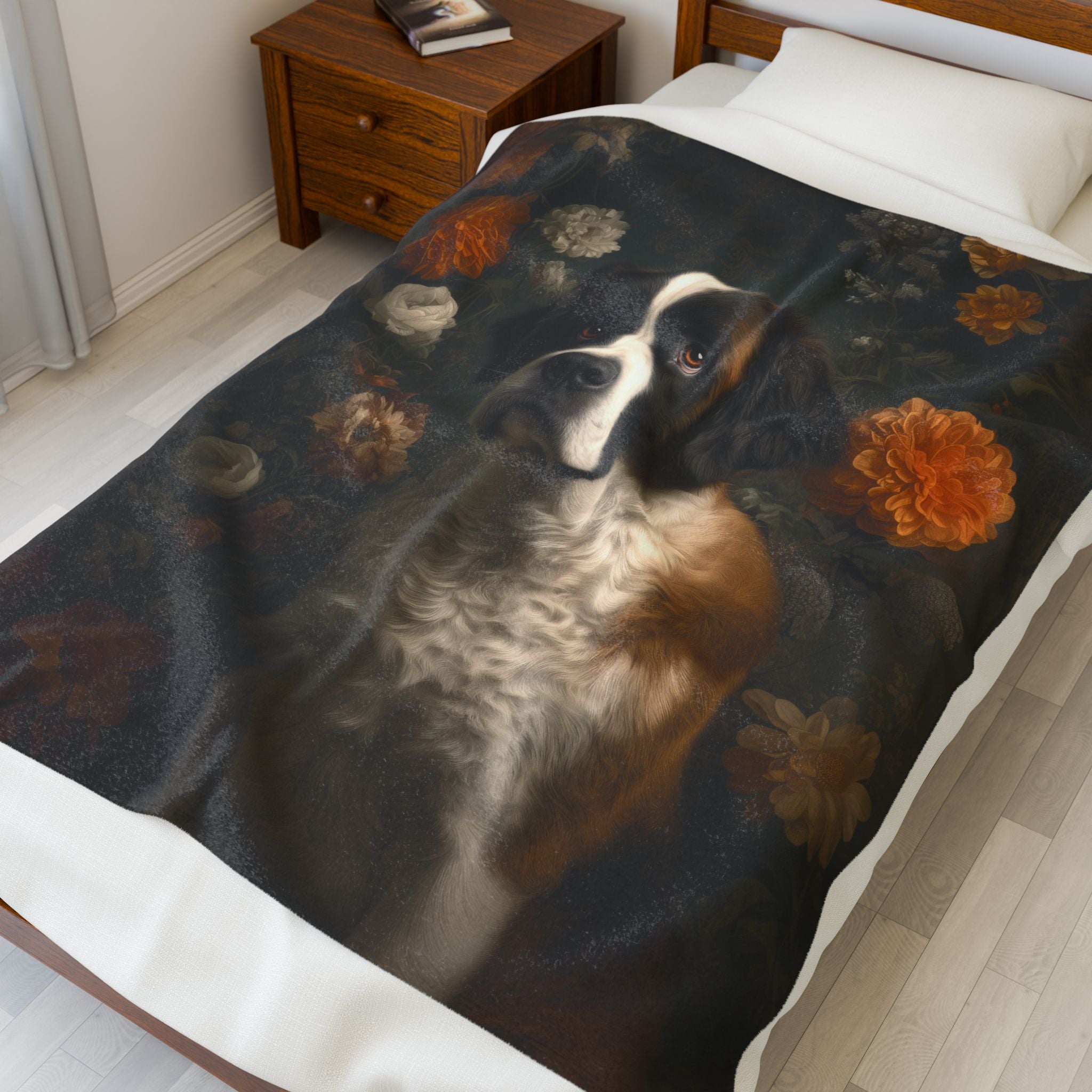 Botanical Bernese Plush Blanket
