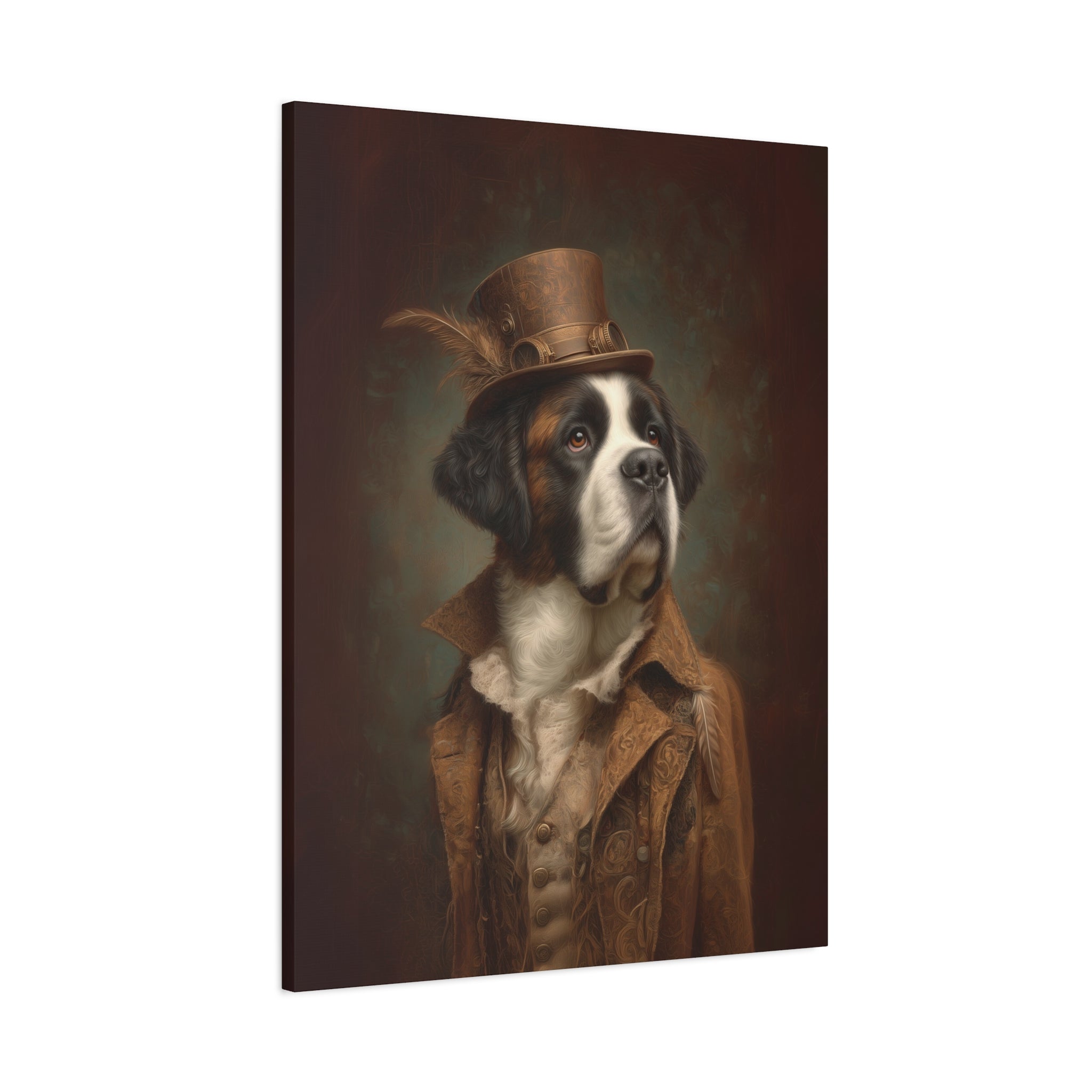 Steampunk Saint Bernard Canvas Art