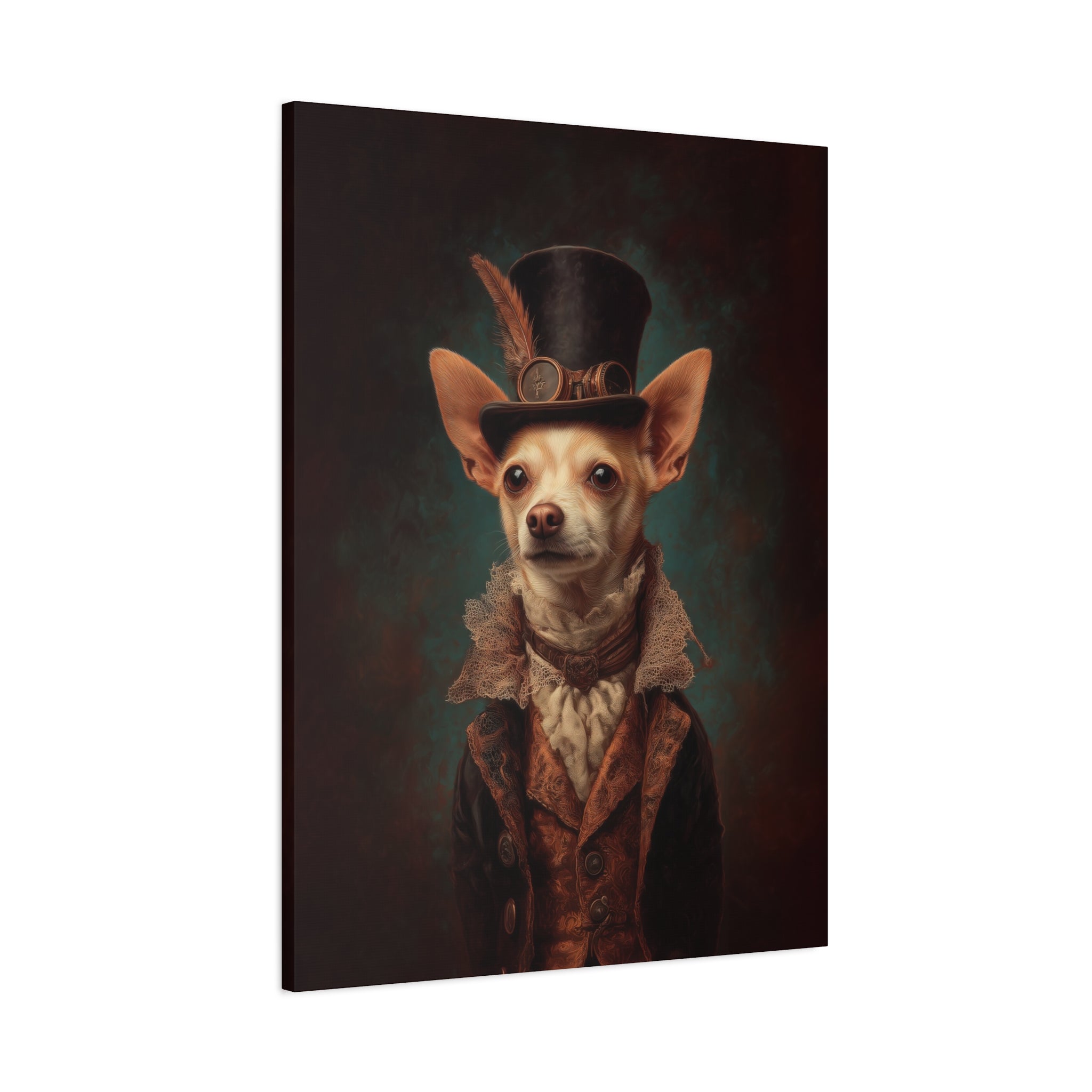 Steampunk Chihuahua Canvas Art