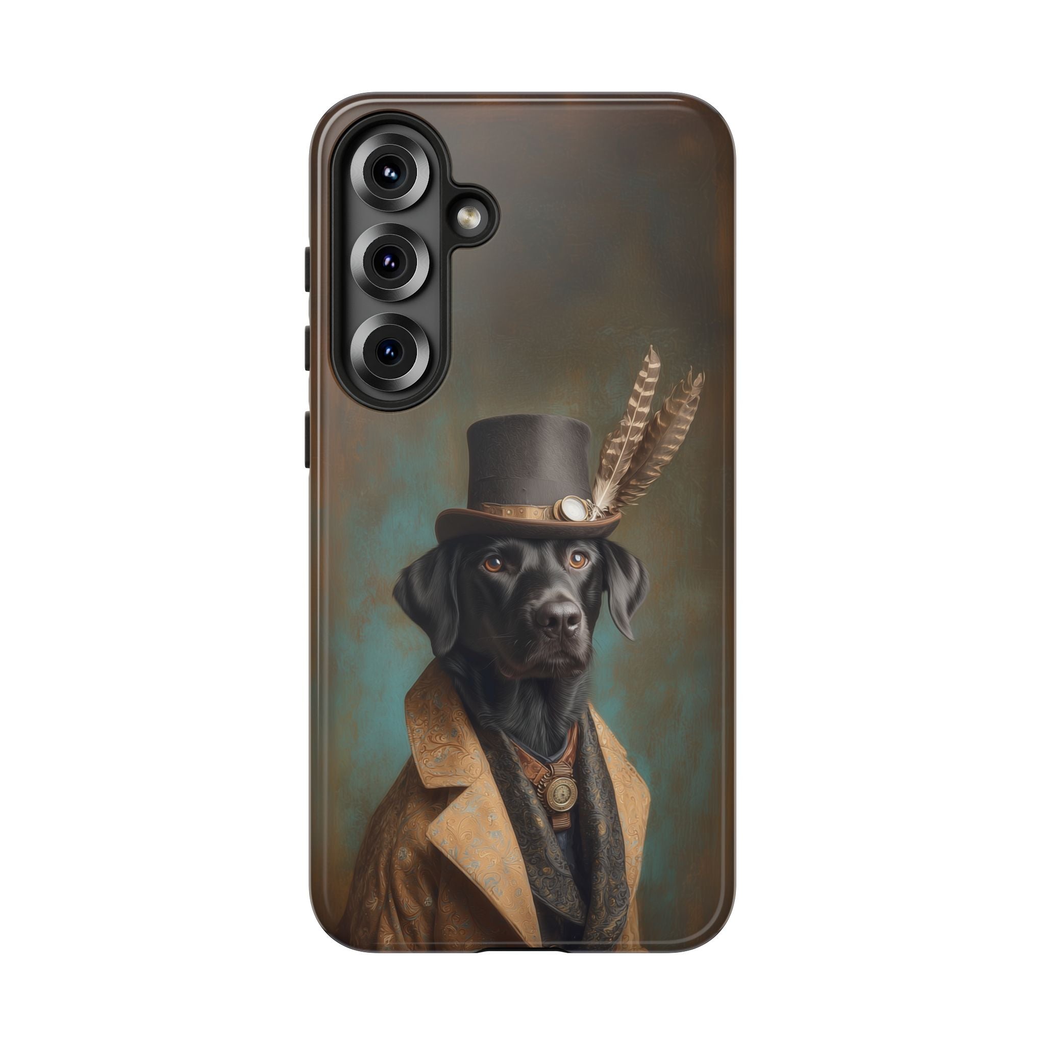 Steampunk Labrador Retriever (Black) Phone Case