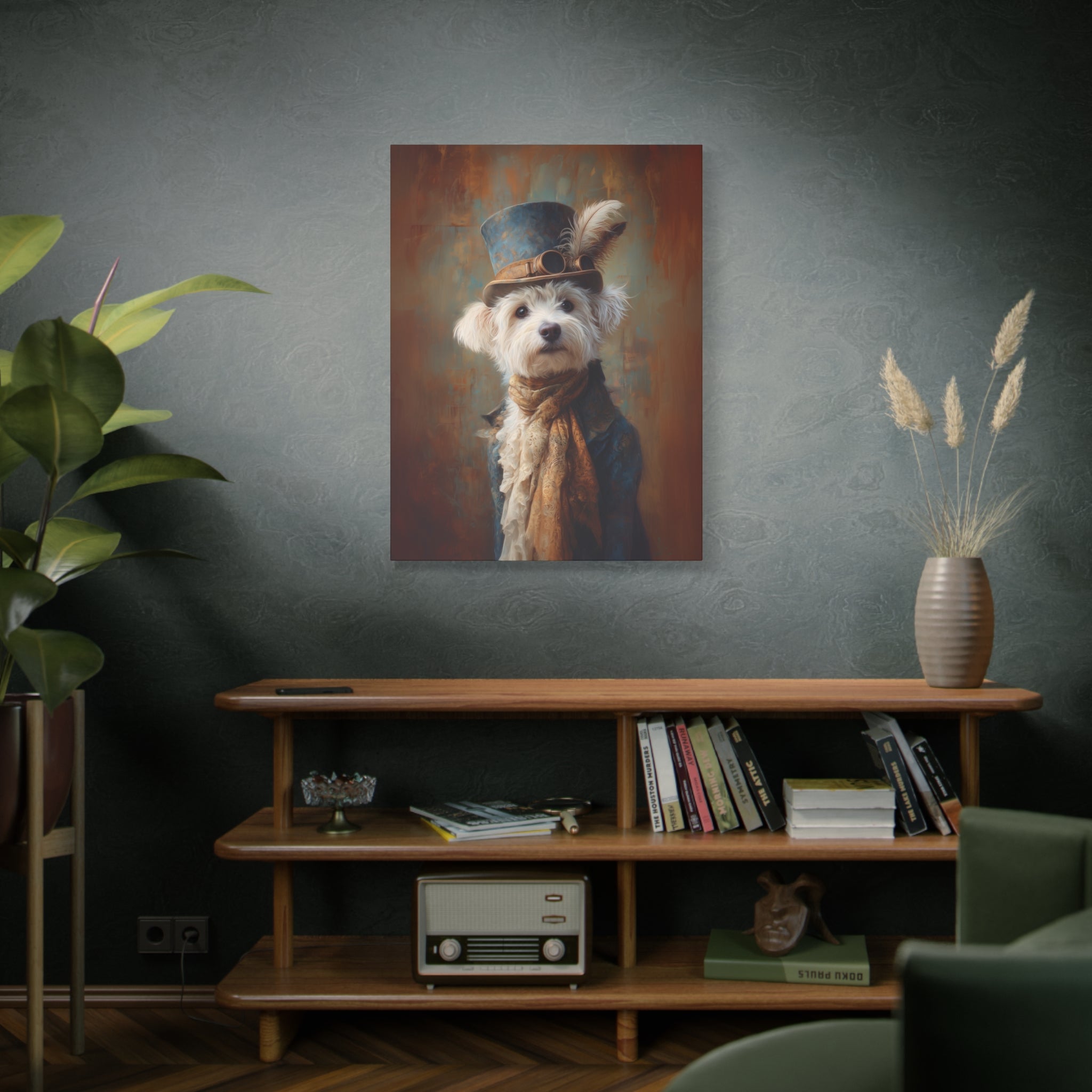 Steampunk Maltese Canvas Art