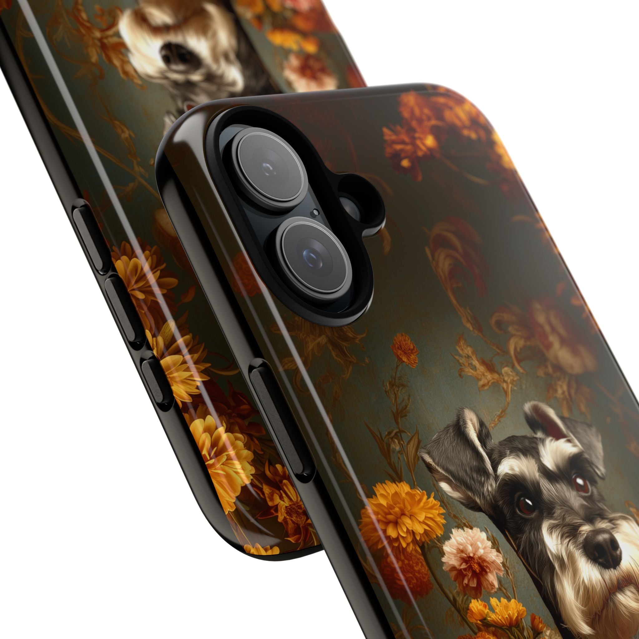 Botanical Miniature Schnauzer Phone Case