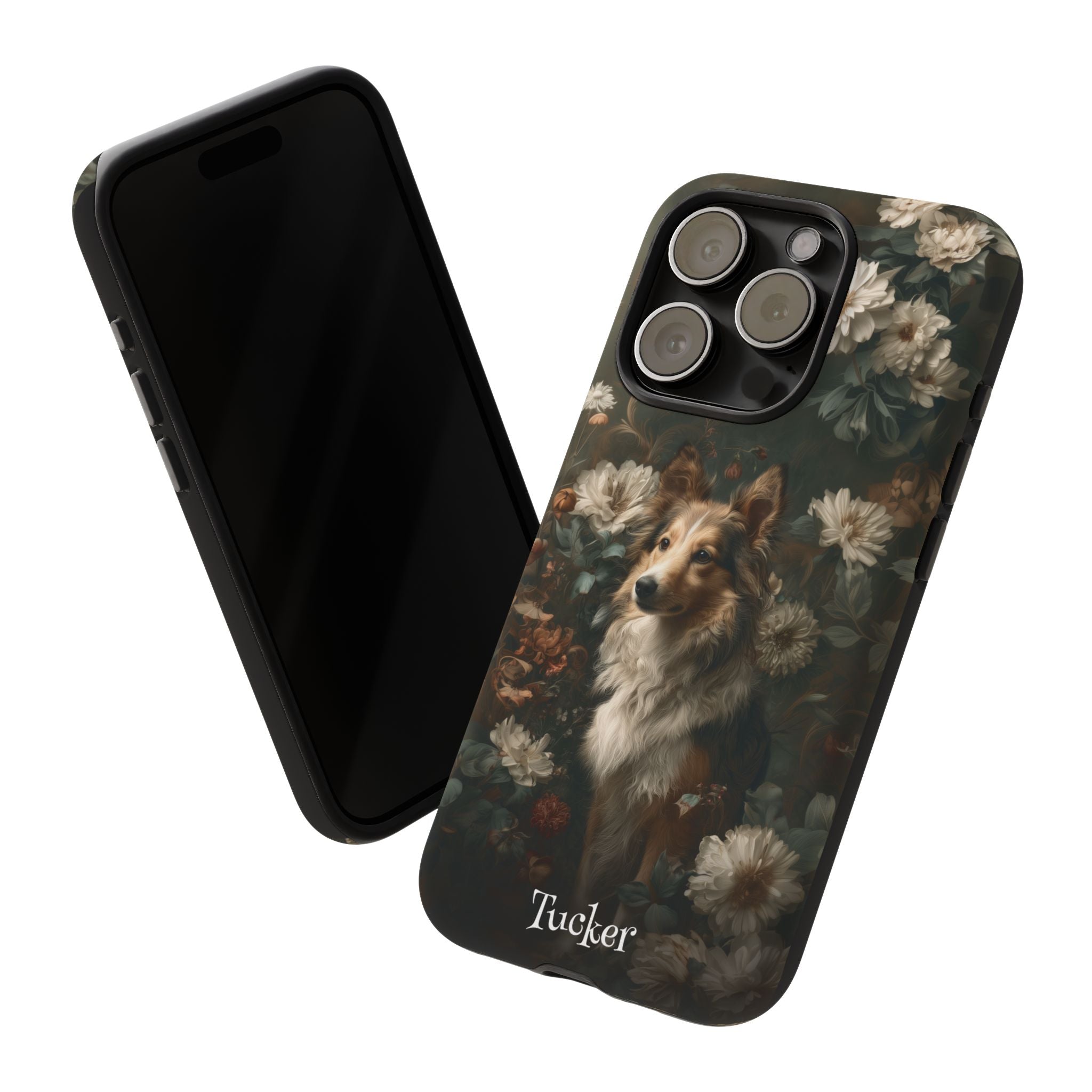 Botanical Shetland Sheepdog Phone Case