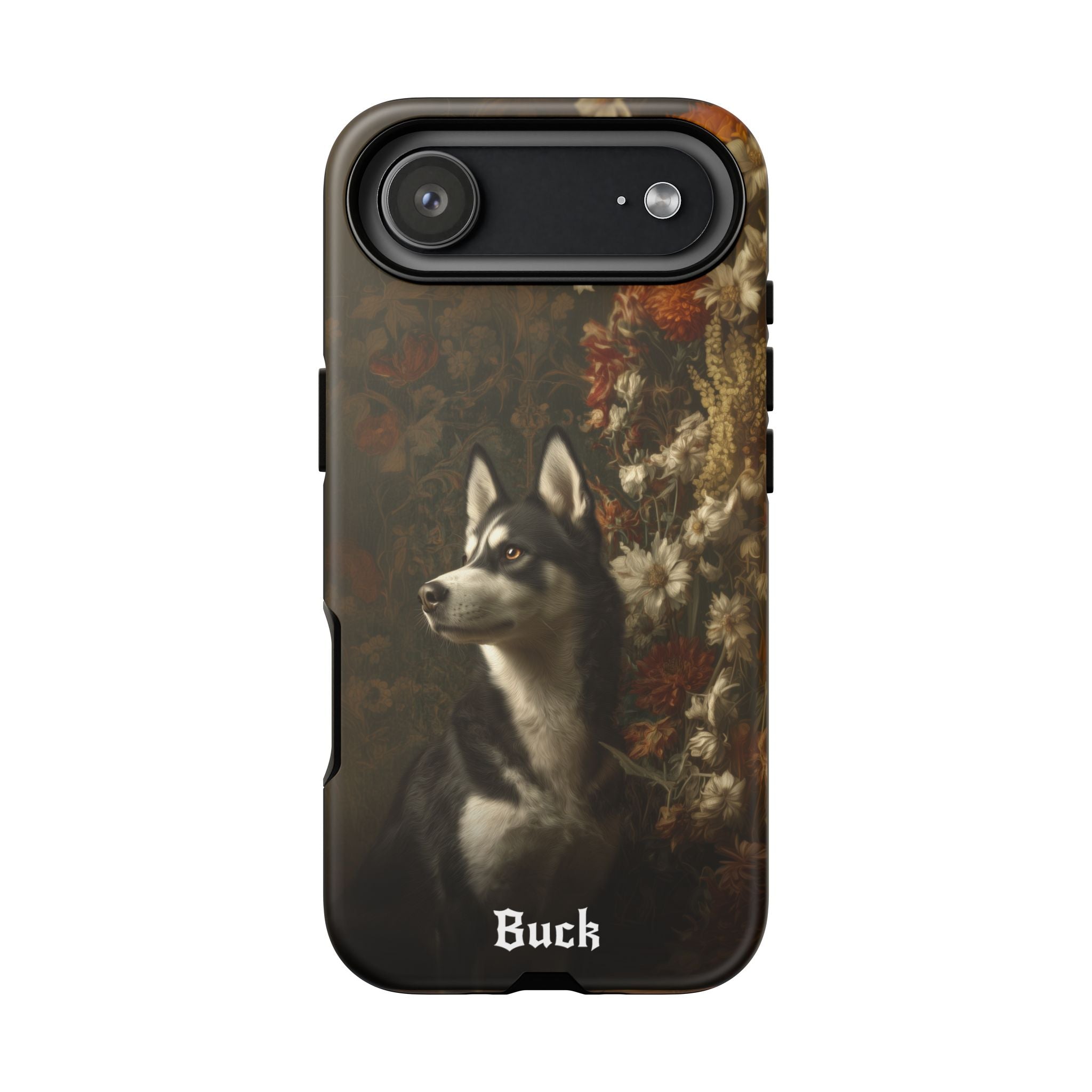 Botanical Siberian Husky Phone Case