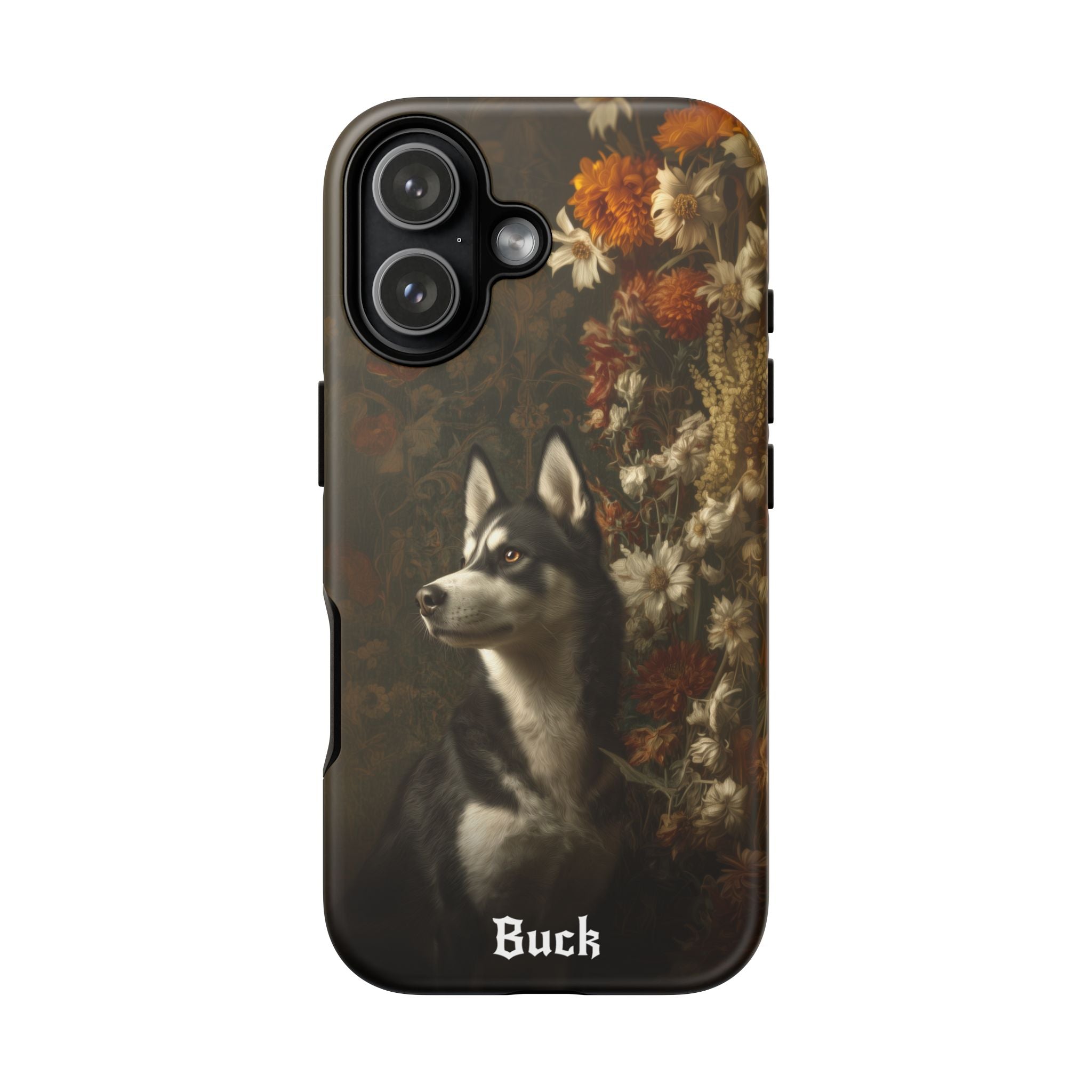 Botanical Siberian Husky Phone Case