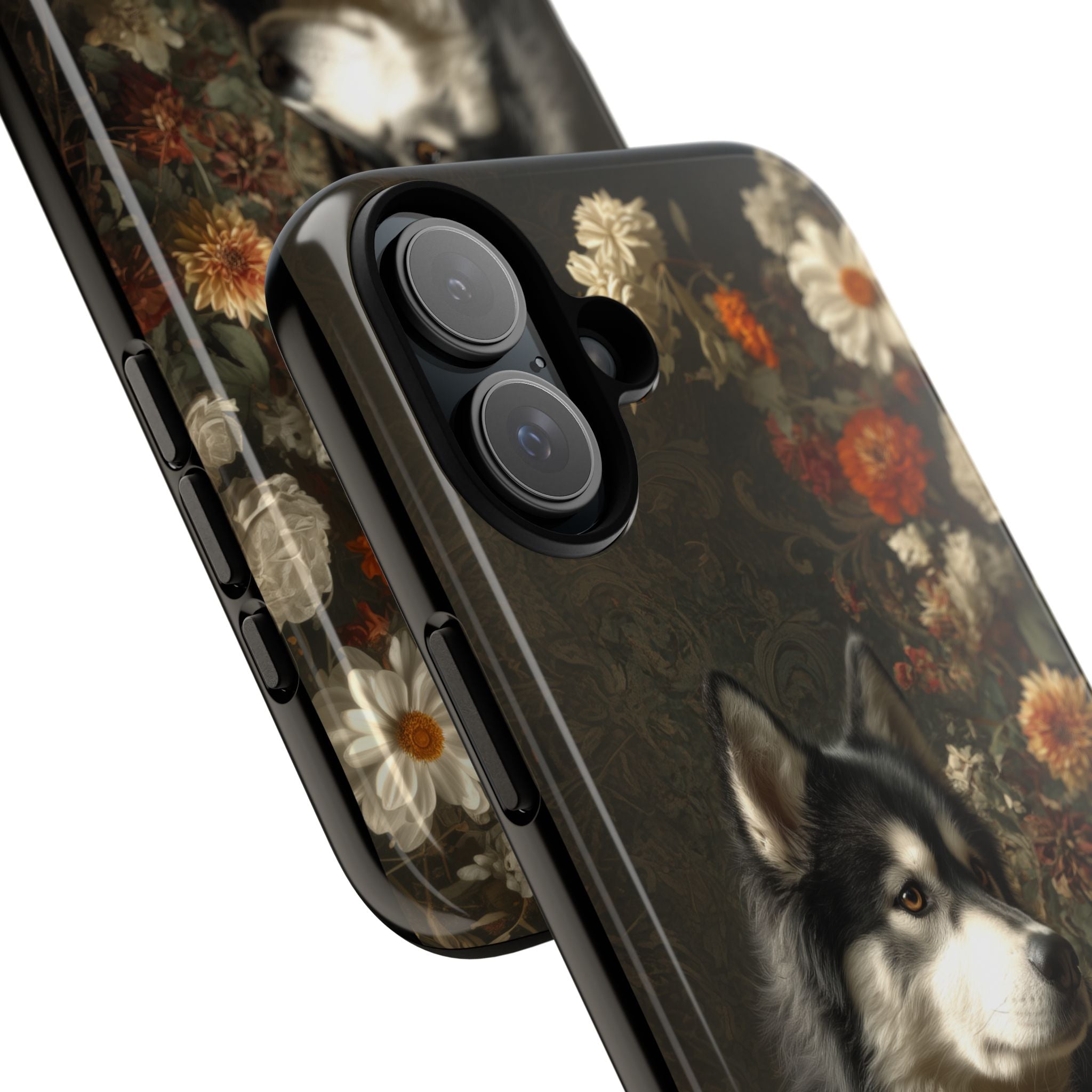 Botanical Alaskan Malamute Phone Case