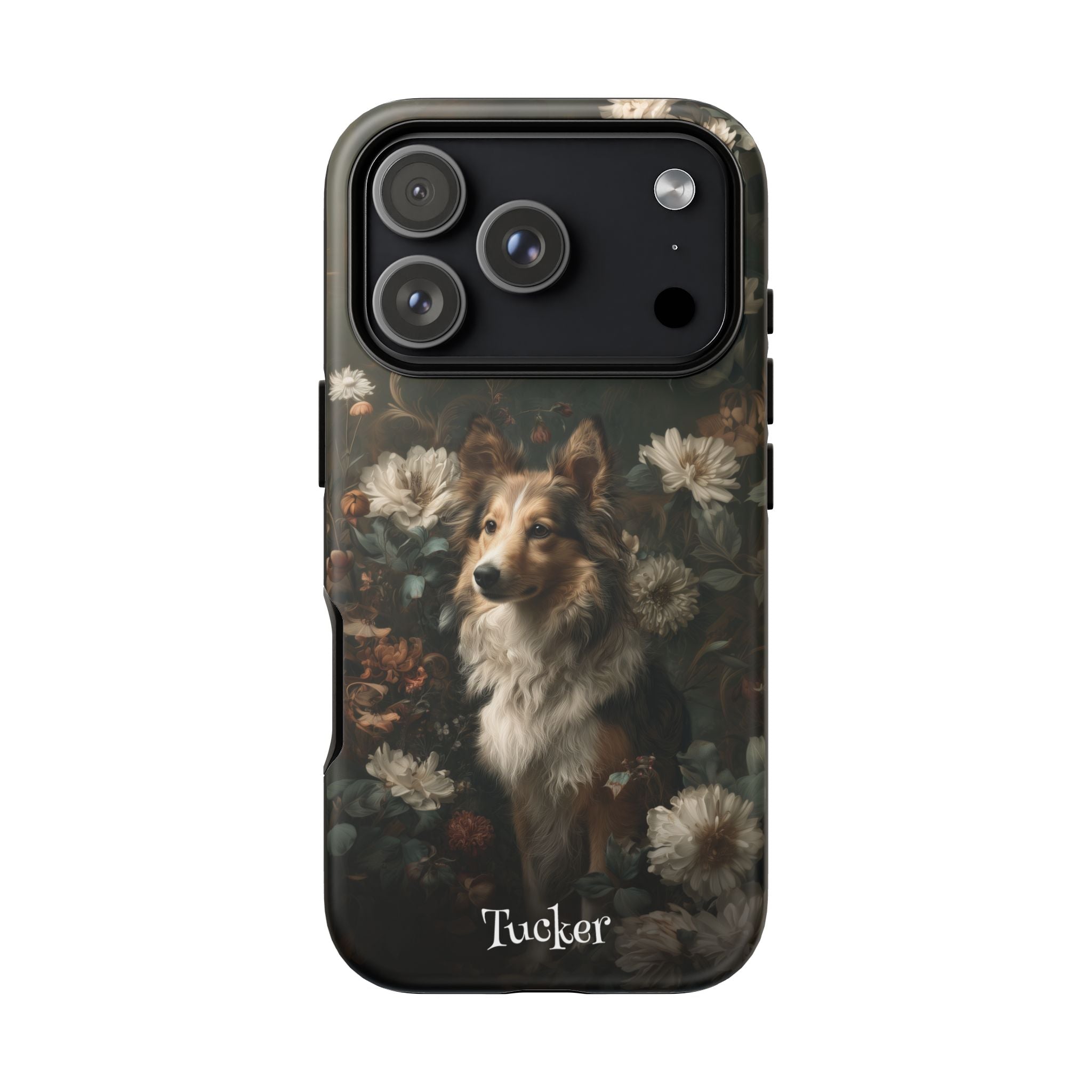 Botanical Shetland Sheepdog Phone Case