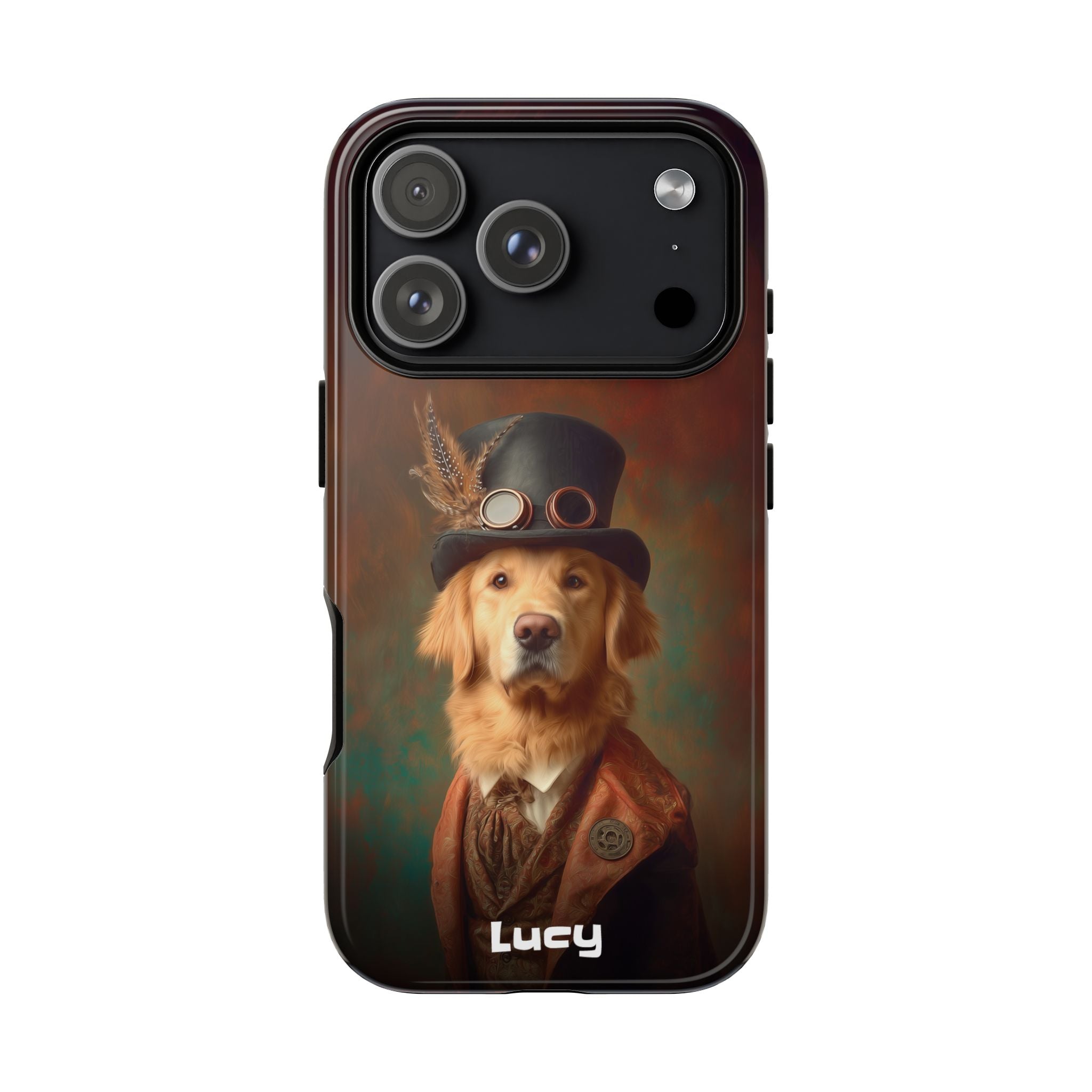 Steampunk Golden Retriever Phone Case