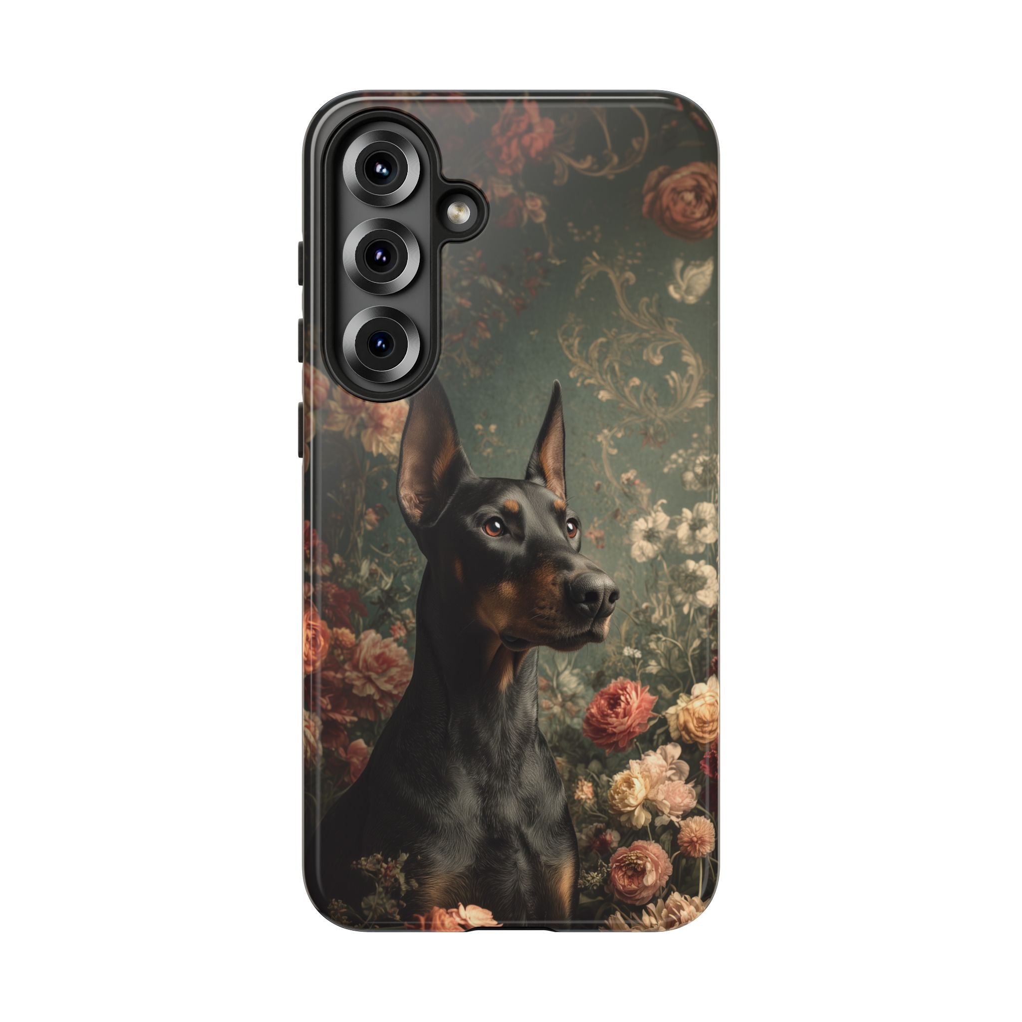 Botanical Doberman Pinscher Phone Case