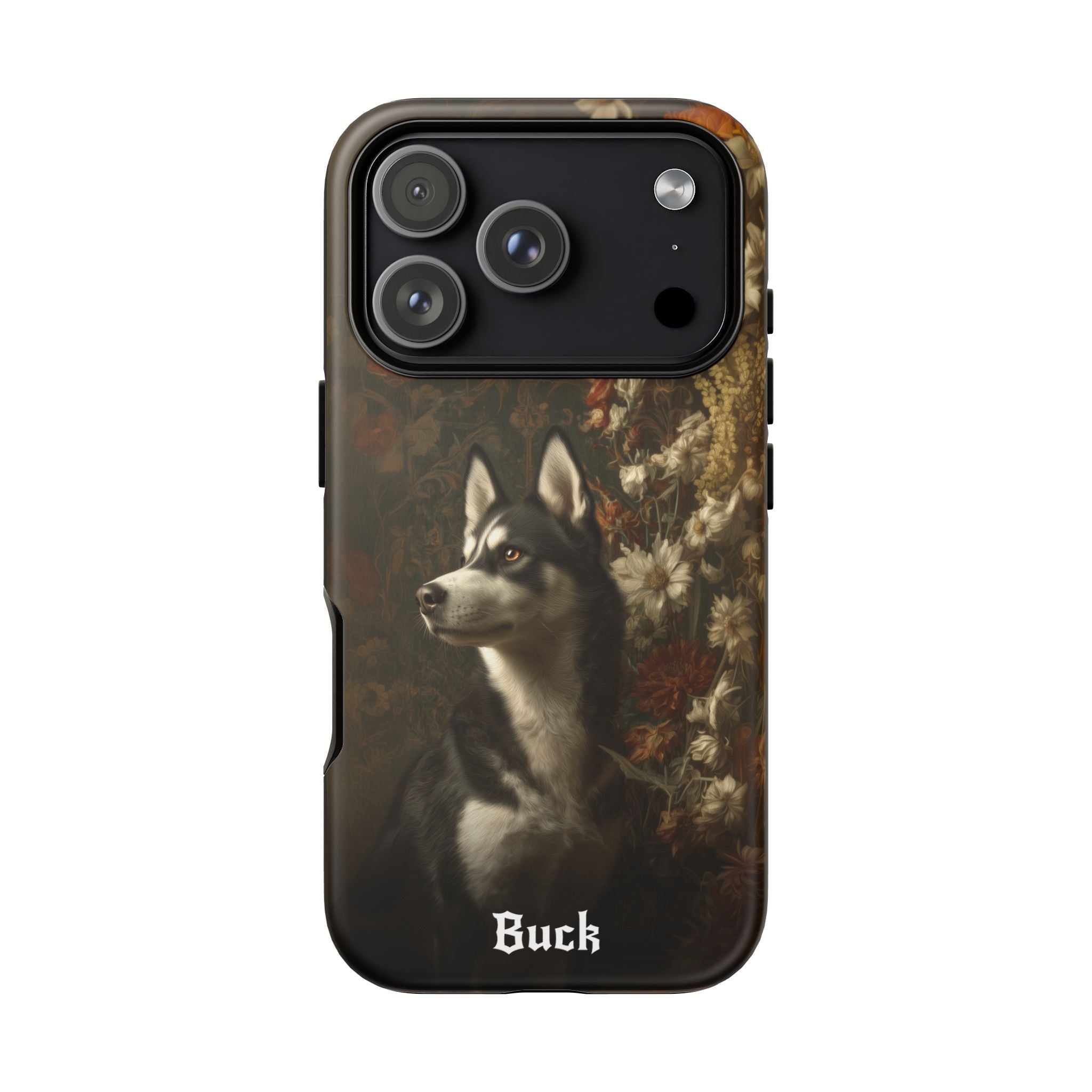 Botanical Siberian Husky Phone Case