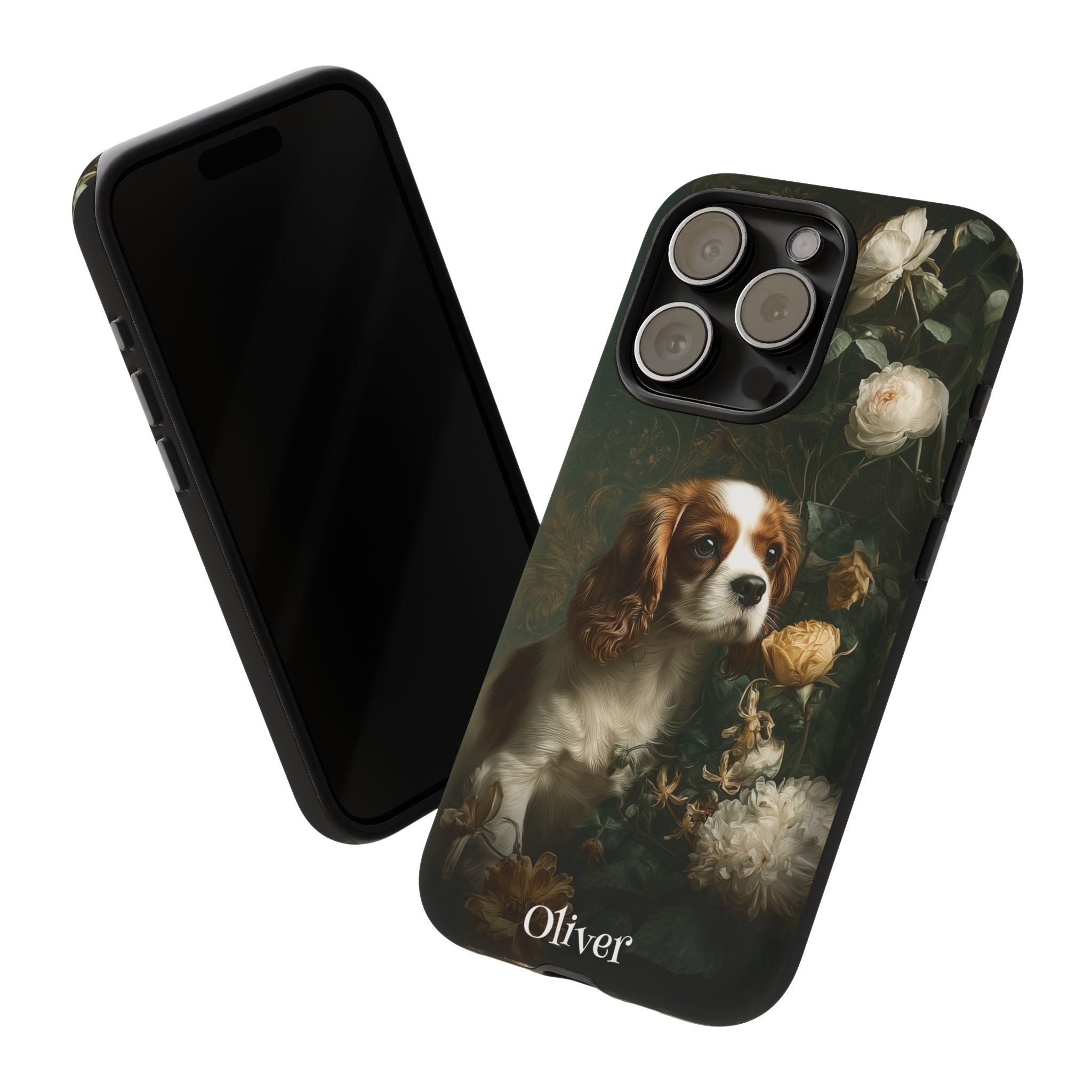 Botanical Cavalier King Charles Spaniel Phone Case