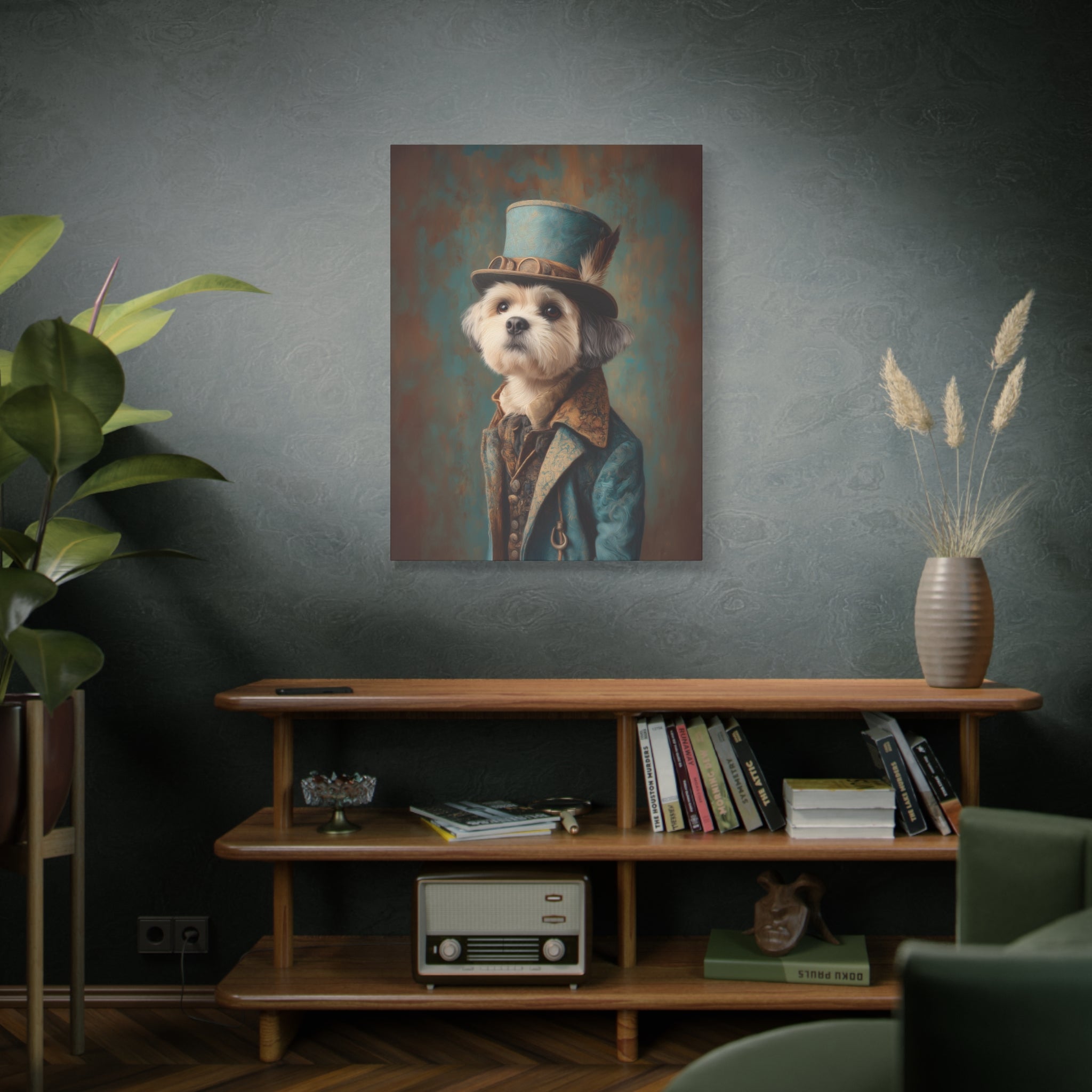 Steampunk Shih Tzu Canvas Art
