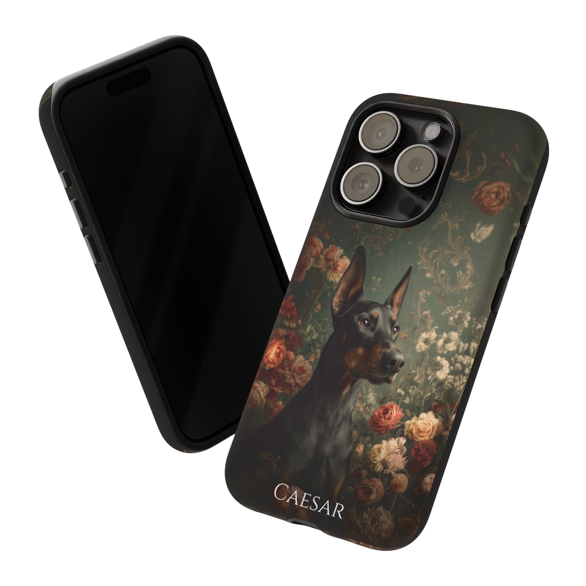 Botanical Doberman Pinscher Phone Case