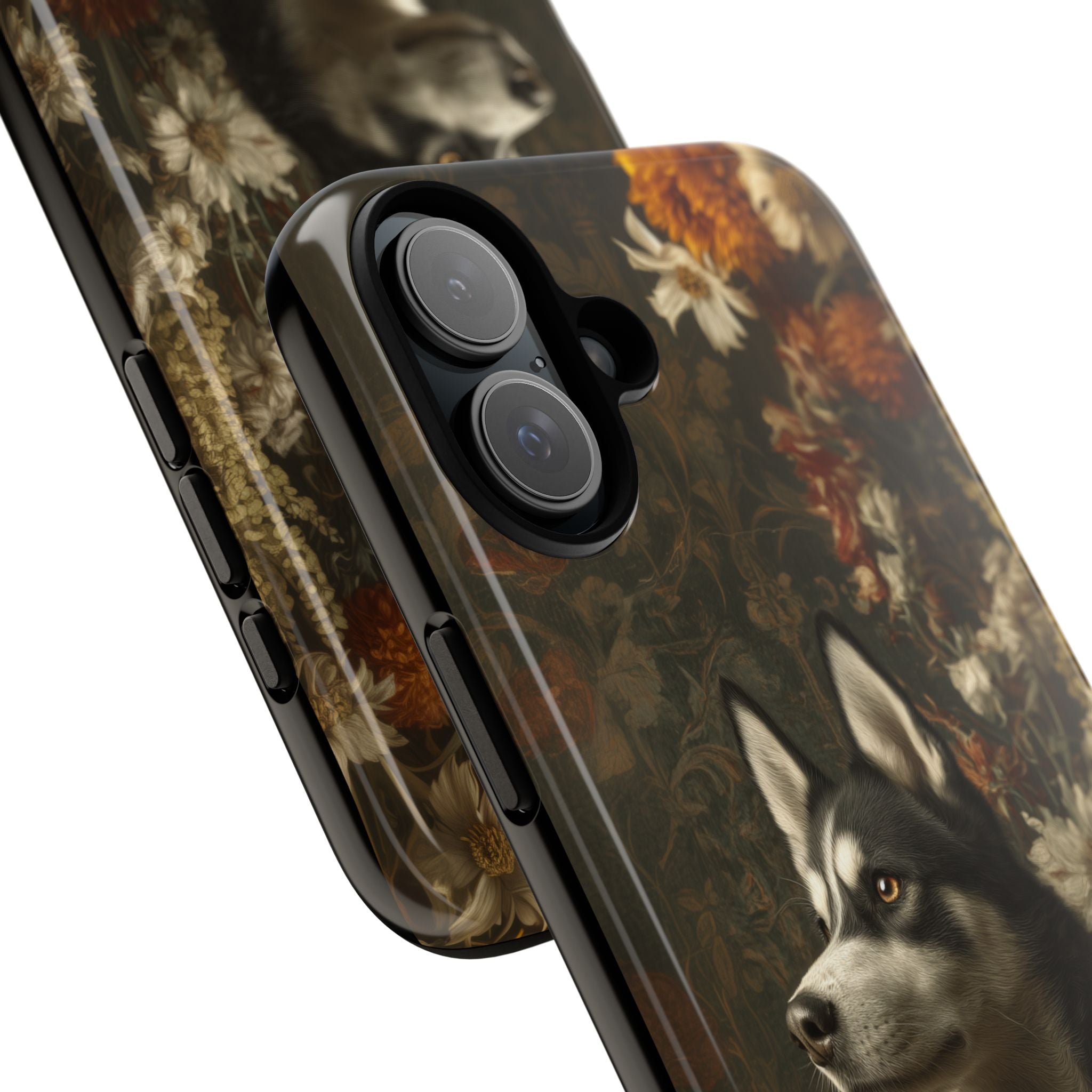 Botanical Siberian Husky Phone Case