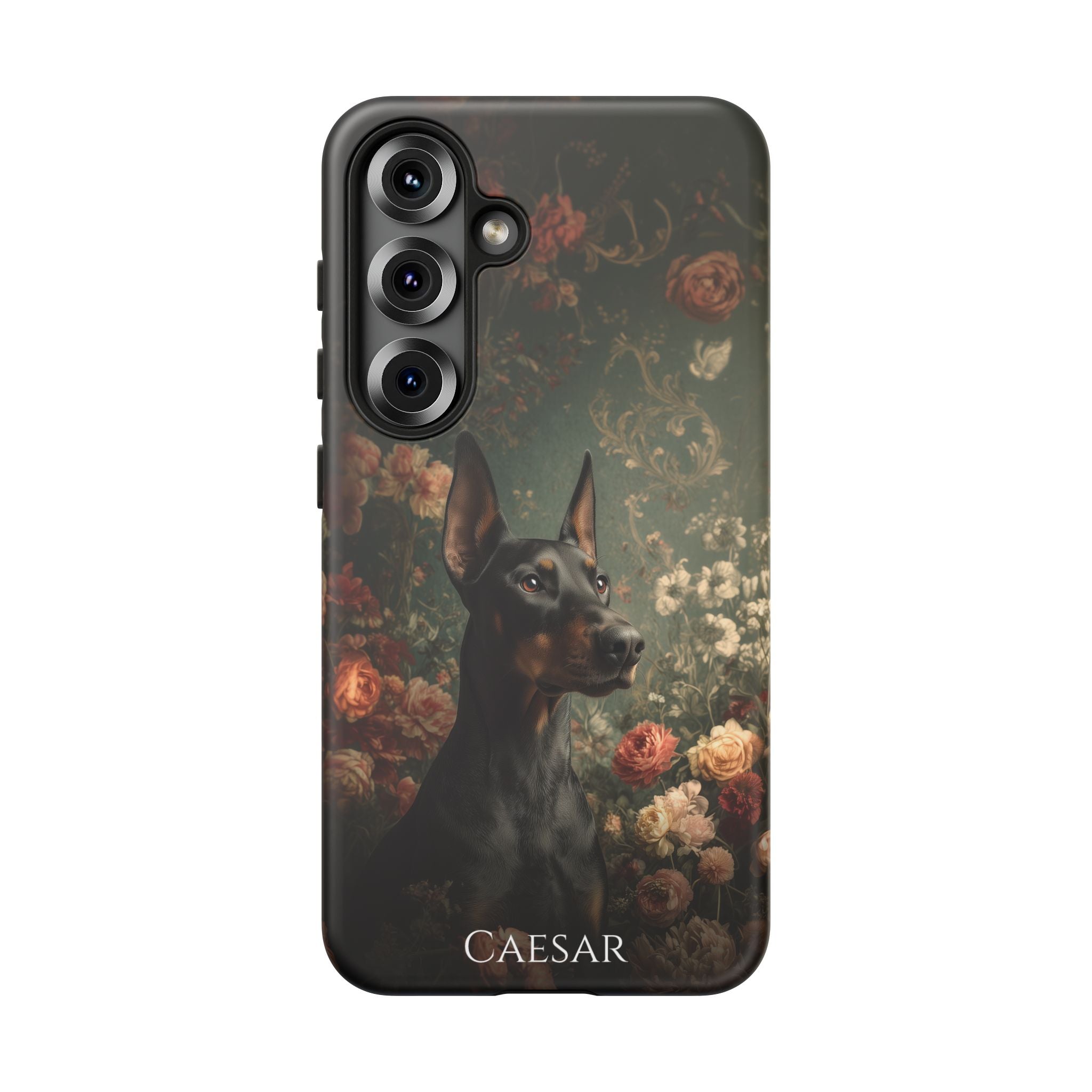 Botanical Doberman Pinscher Phone Case