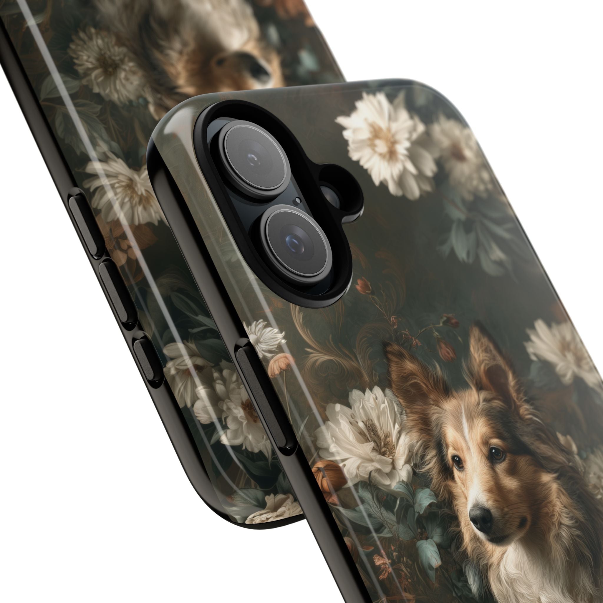 Botanical Shetland Sheepdog Phone Case