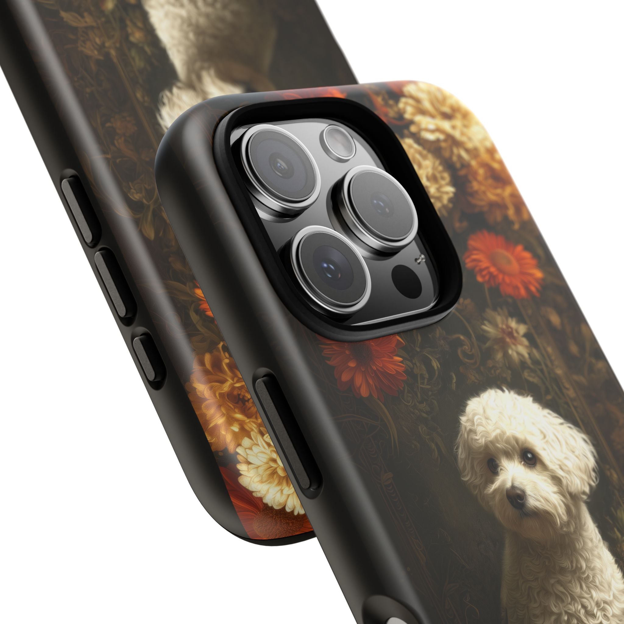 Botanical Bichon Frise Phone Case