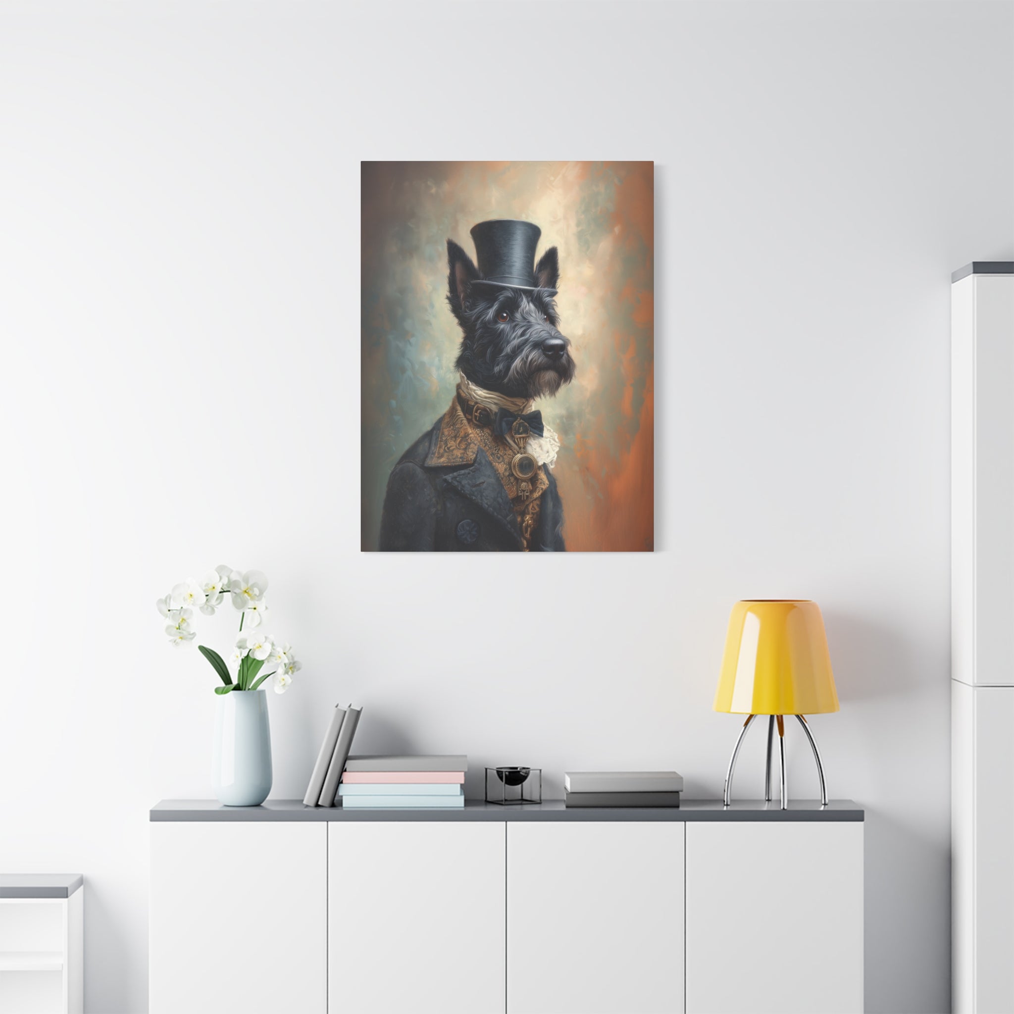 Steampunk Scottish Terrier Canvas Art
