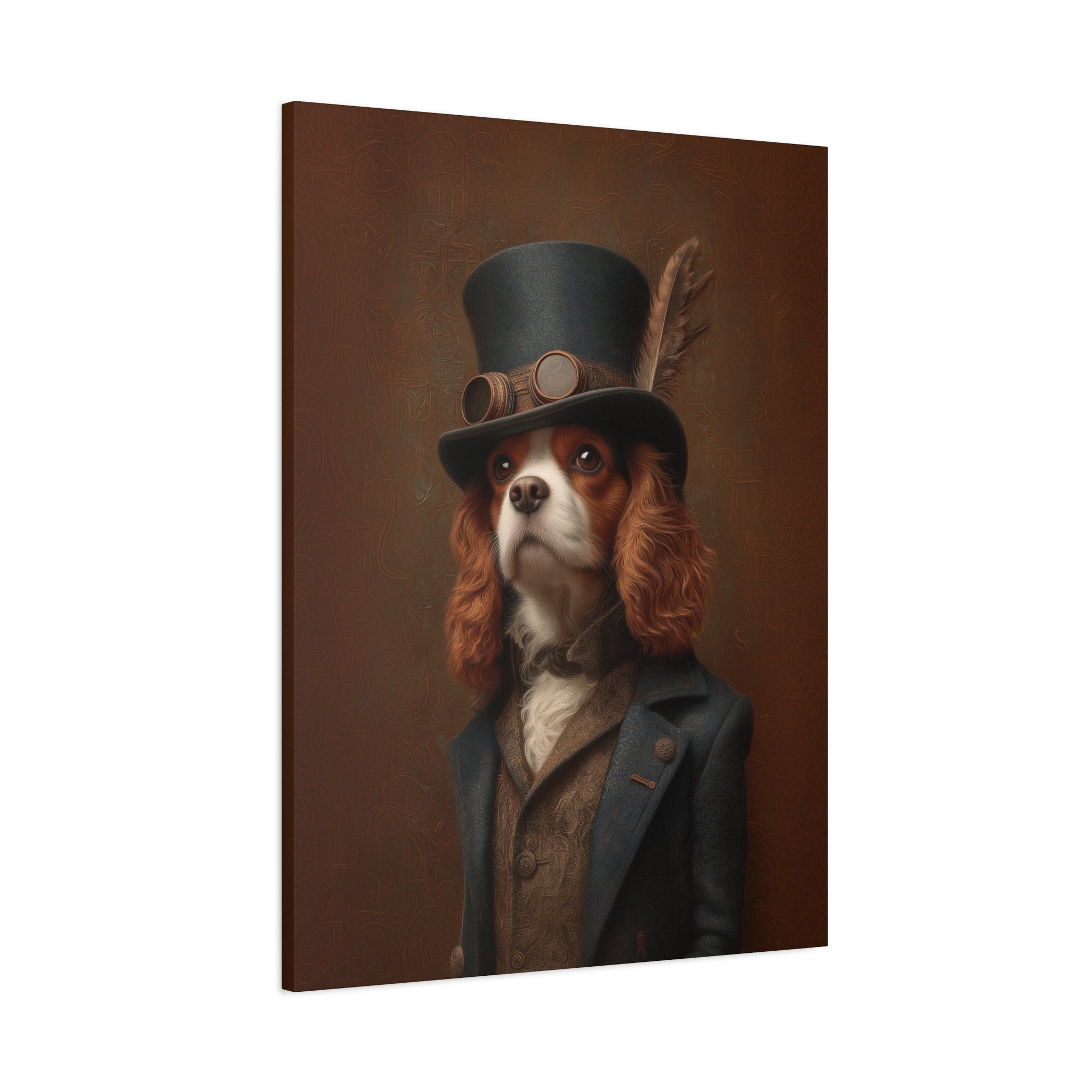 Steampunk Cavalier King Charles Spaniel Canvas Art