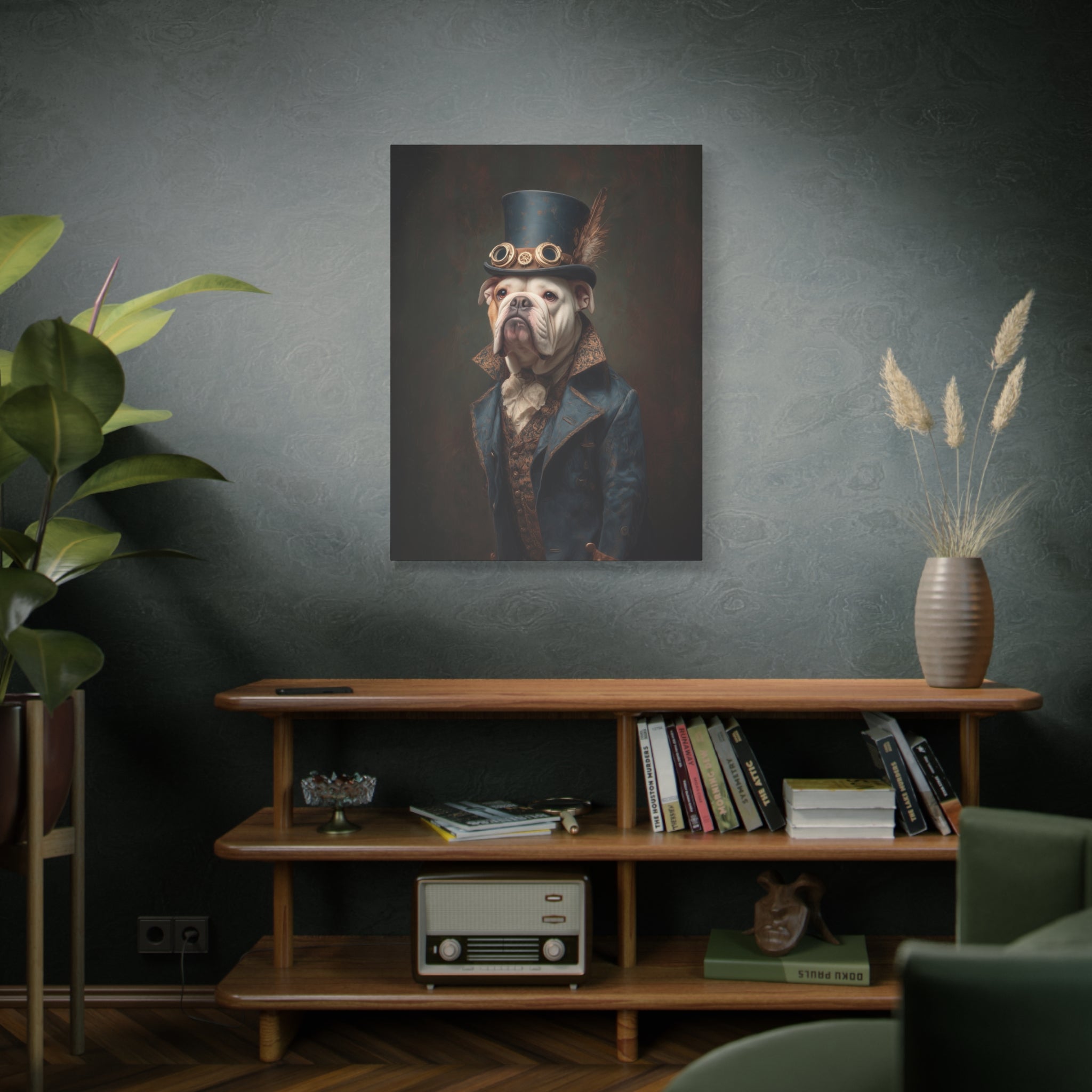 Steampunk Bulldog Canvas Art