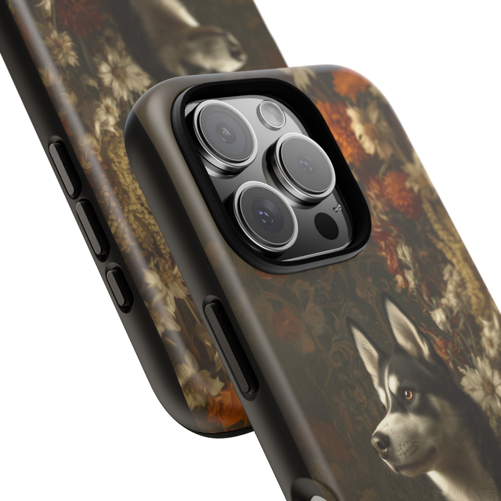 Botanical Siberian Husky Phone Case