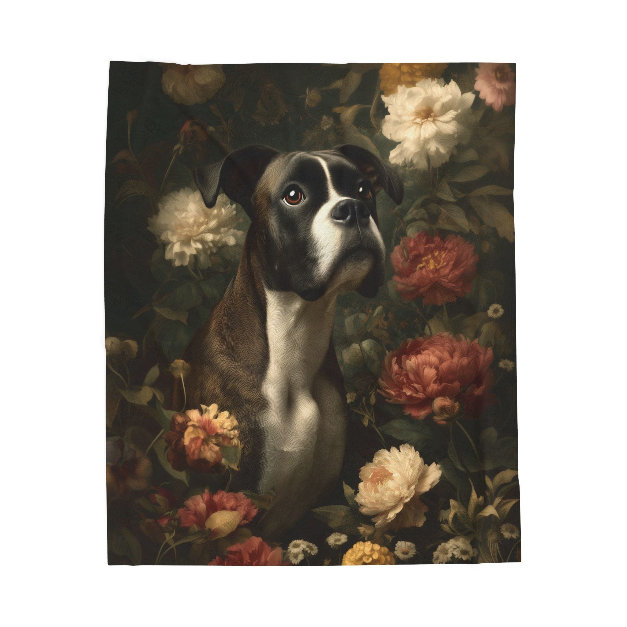 Botanical Boxer Plush Blanket