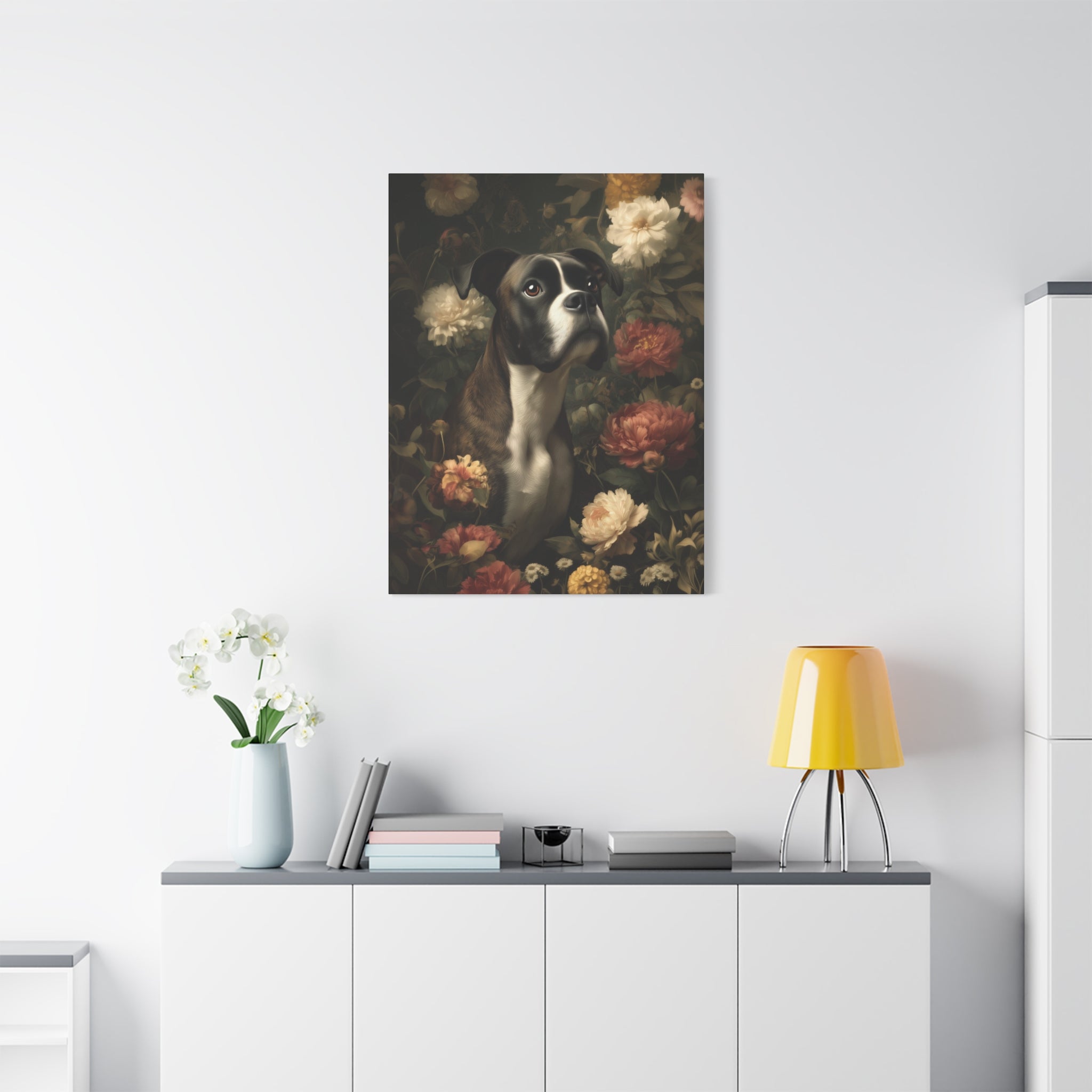 Botanical Boxer Canvas Art