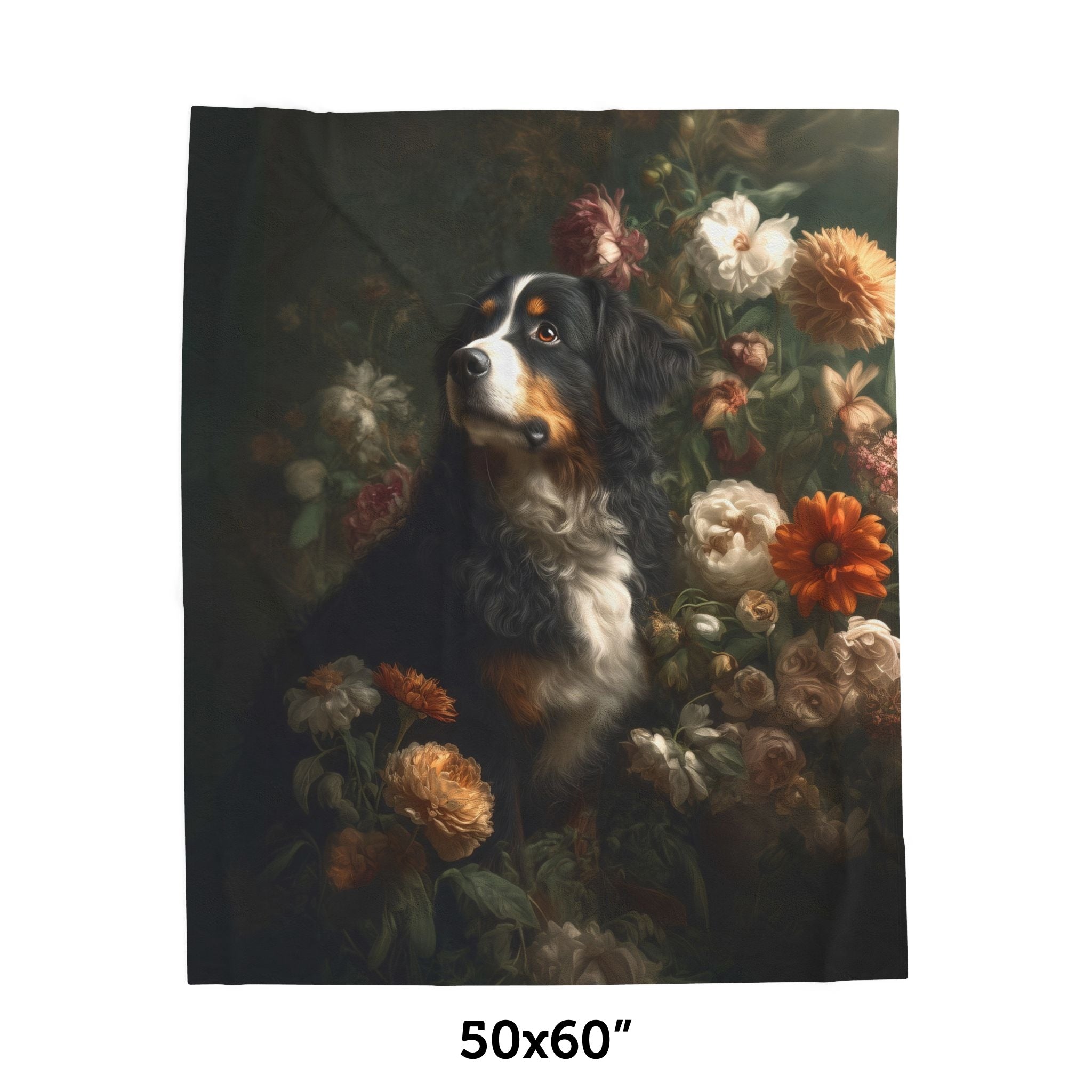 Botanical Bernese Plush Blanket