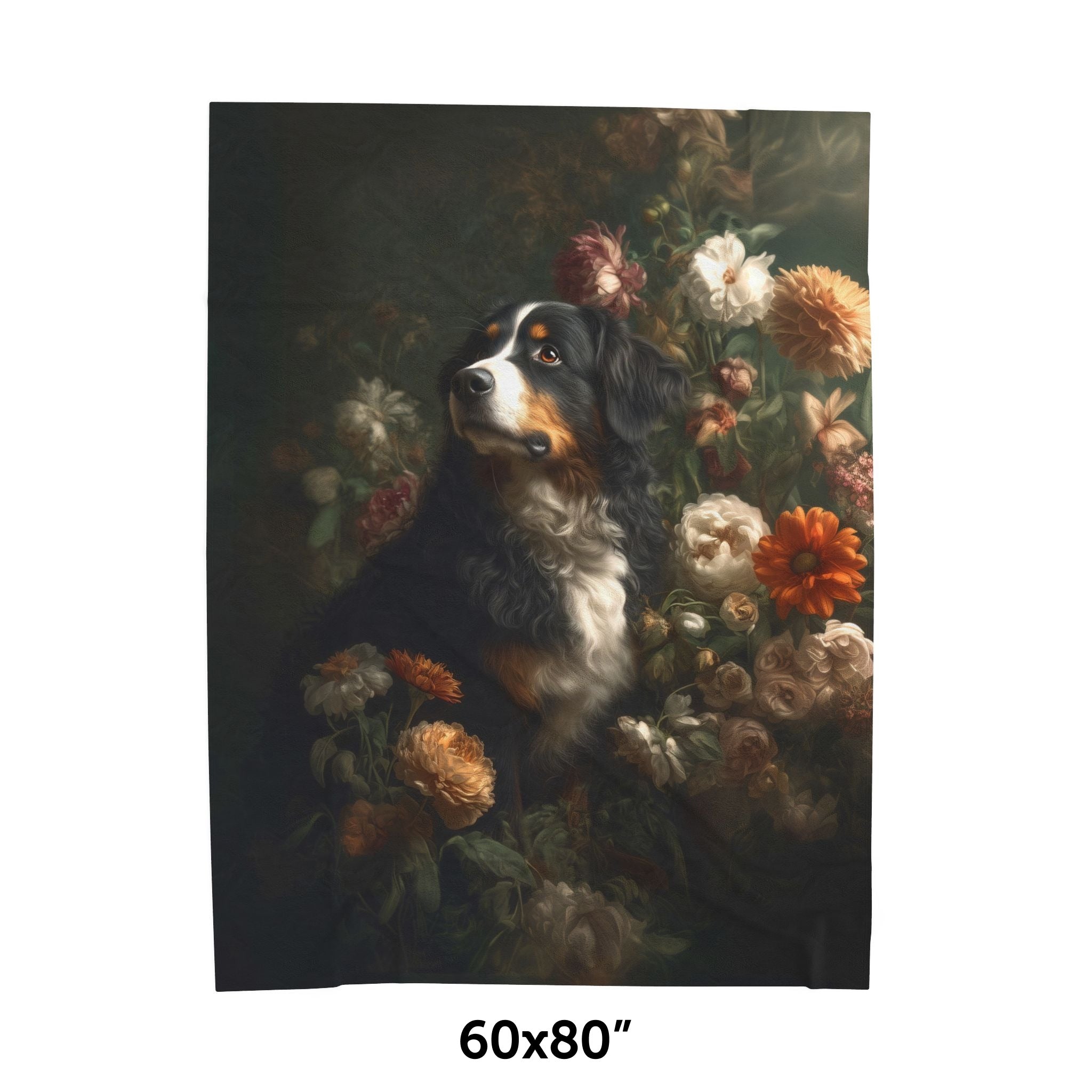 Botanical Bernese Plush Blanket