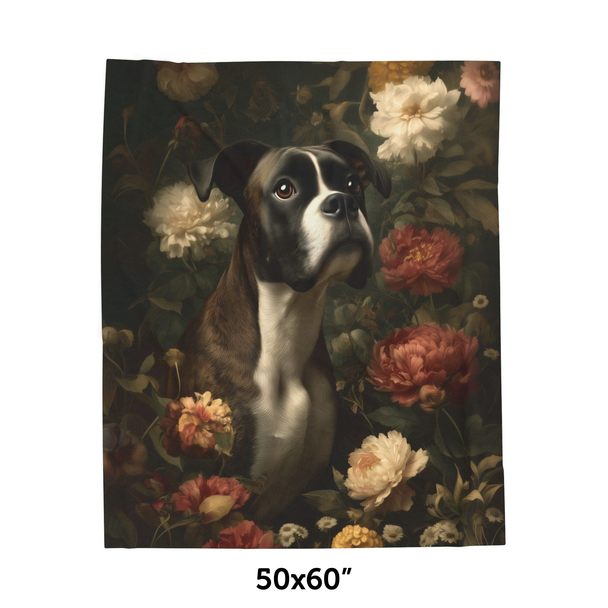 Botanical Boxer Plush Blanket