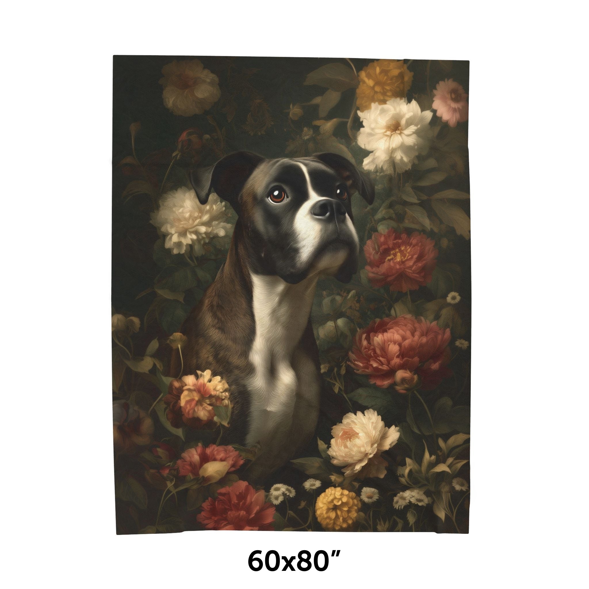 Botanical Boxer Plush Blanket