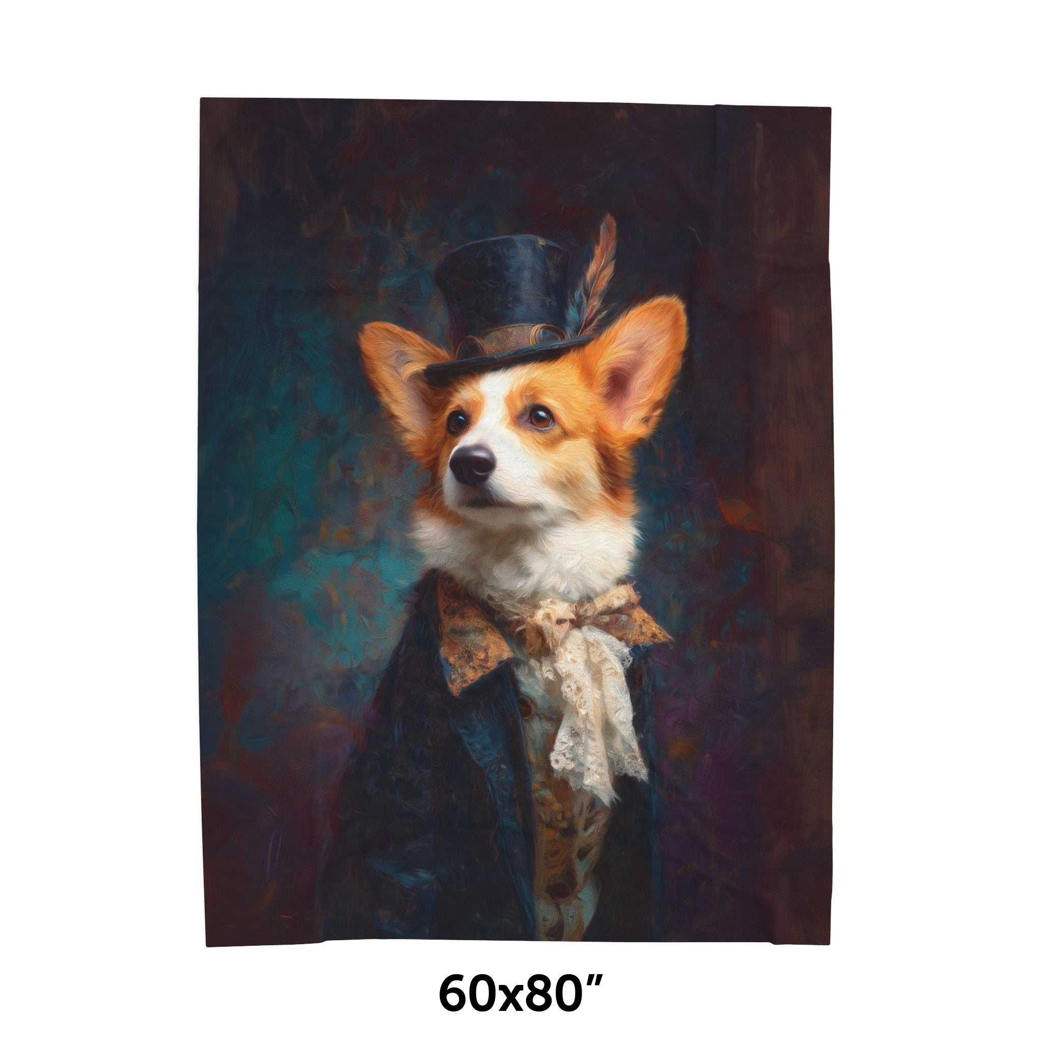 Steampunk Corgi Plush Blanket