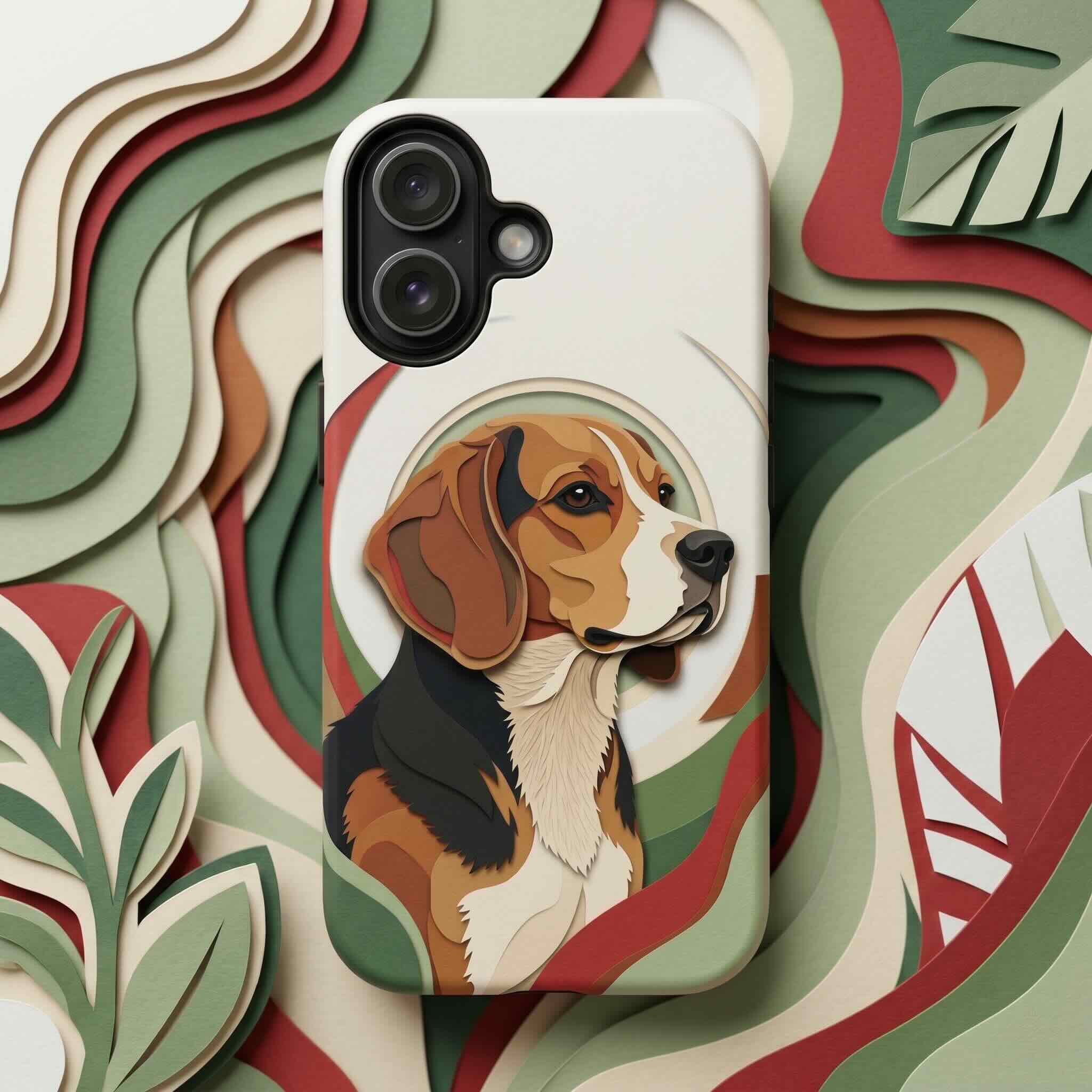 Paper-Cut Collage Custom Dog Phone Case