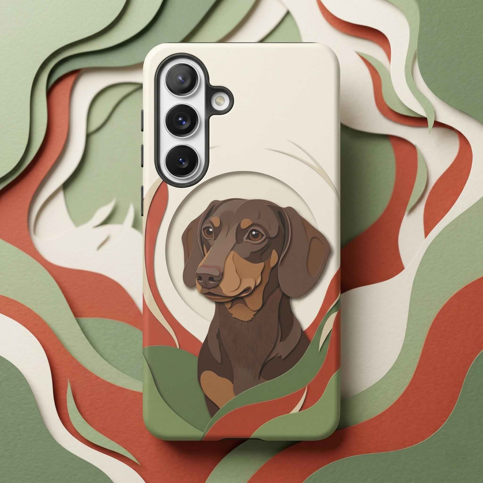 Paper-Cut Collage Custom Dog Phone Case