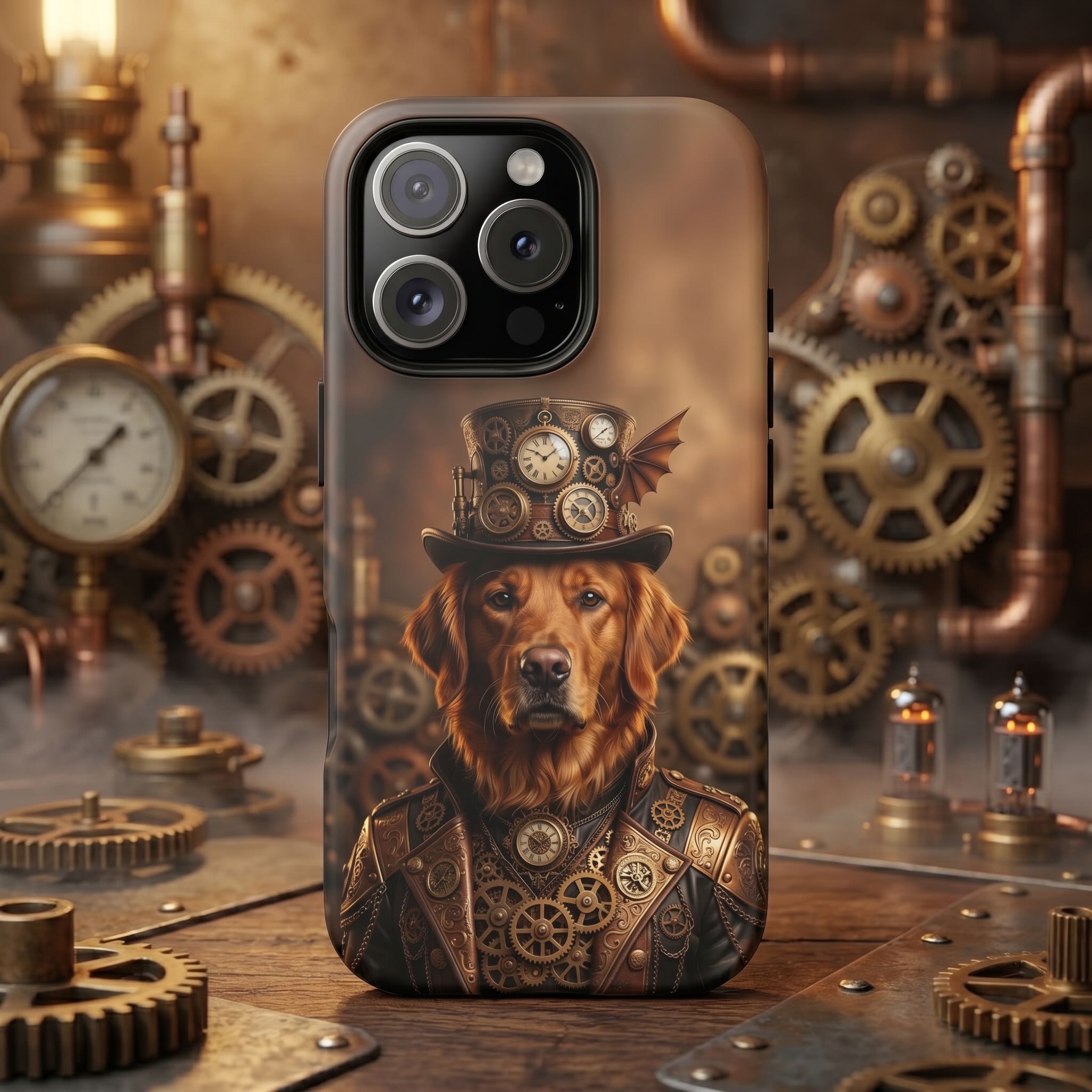 Steampunk Custom Dog Phone Case