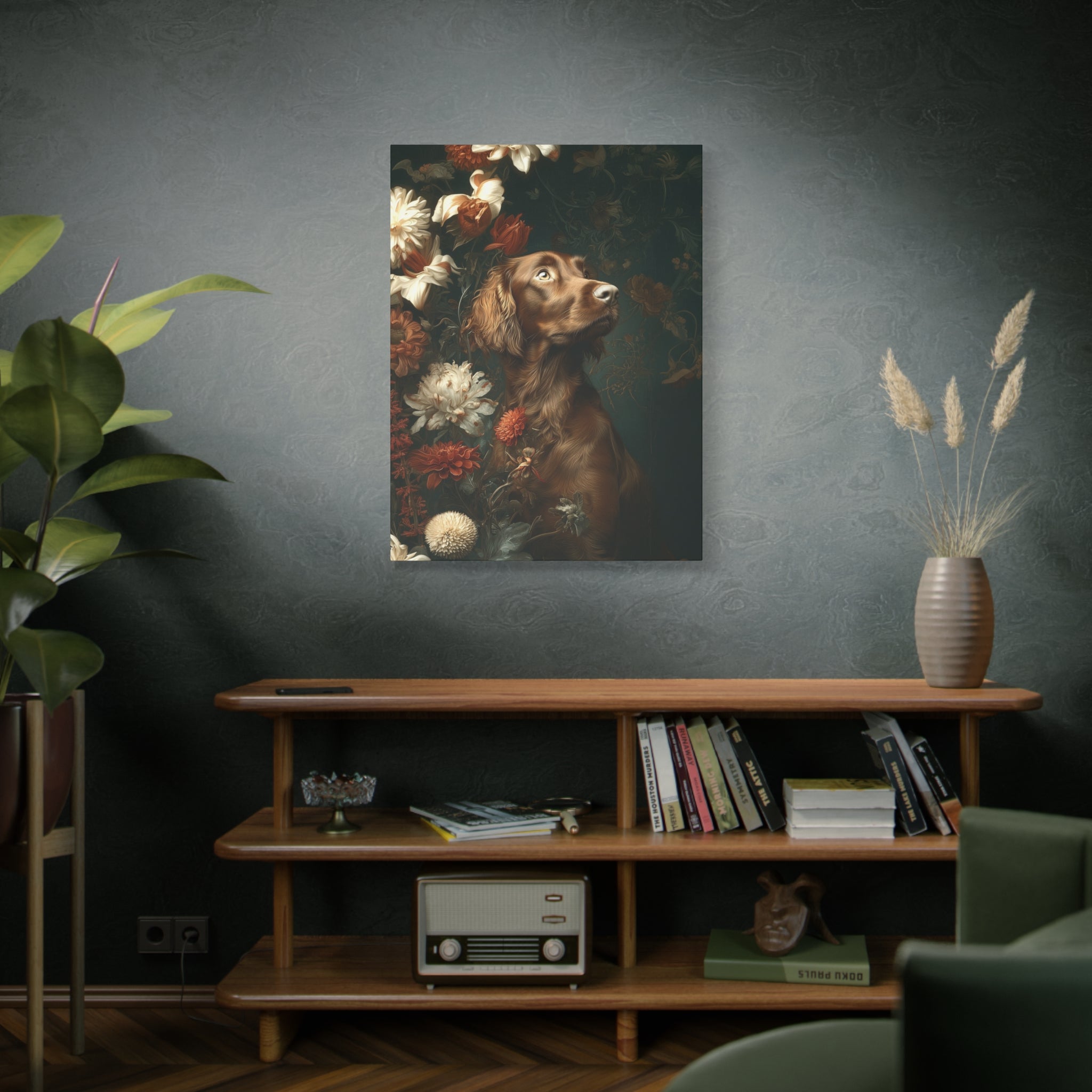 Botanical Irish Setter Canvas Art