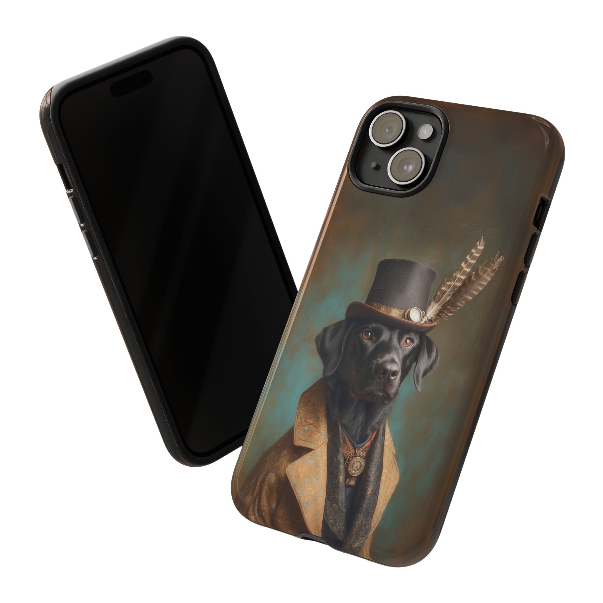 Steampunk Labrador Retriever (Black) Phone Case