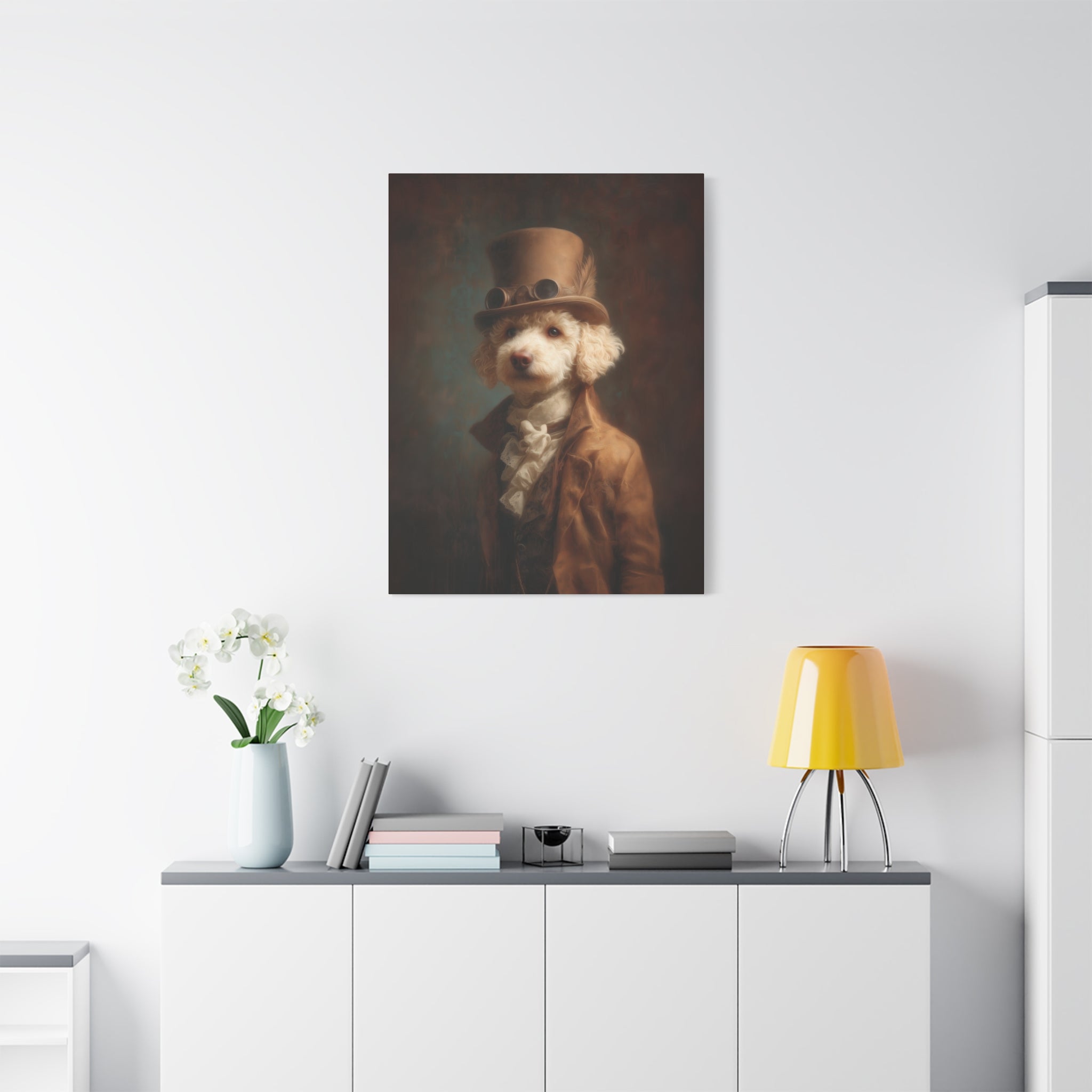 Steampunk Poodle Canvas Art