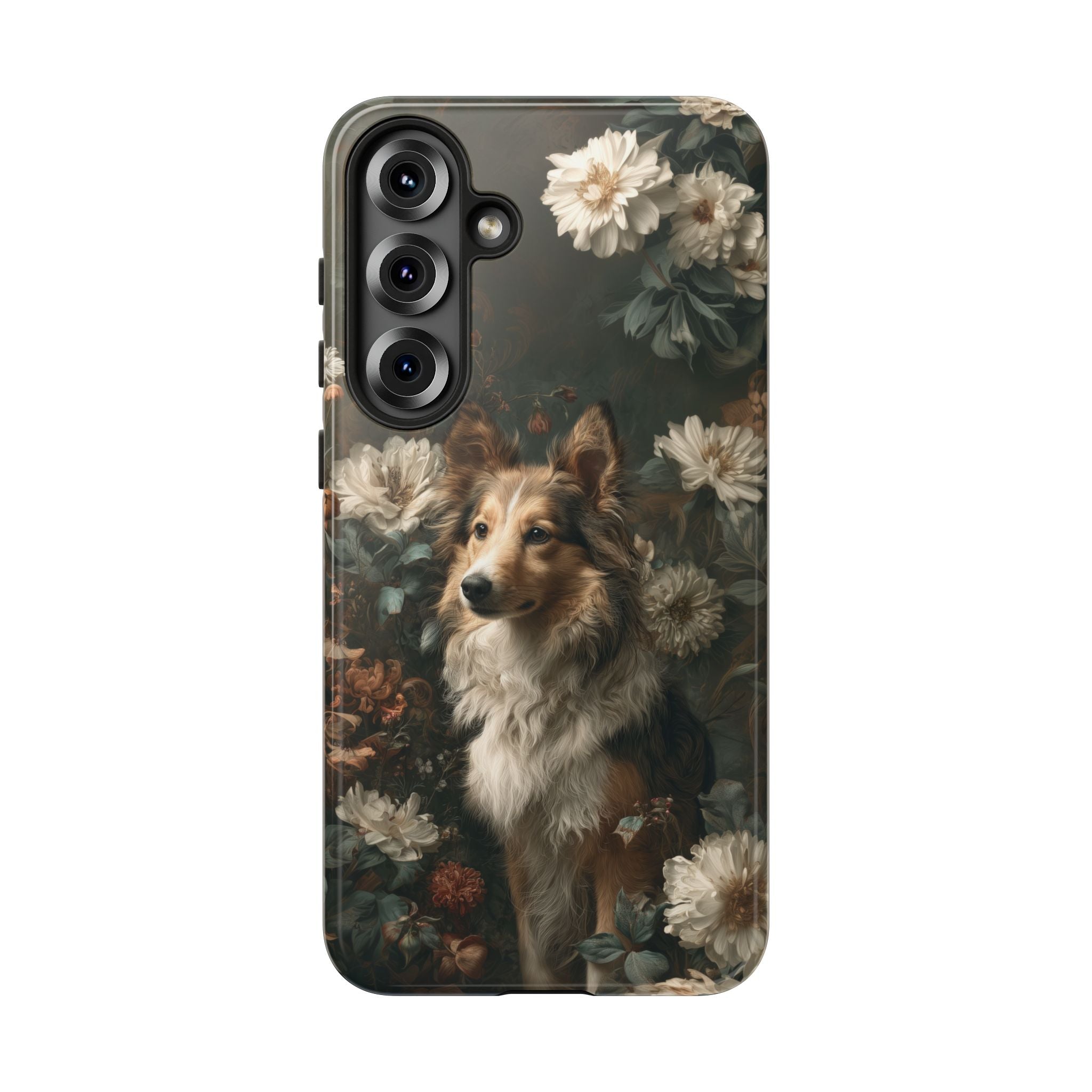 Botanical Shetland Sheepdog Phone Case