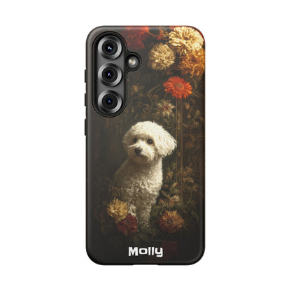 Botanical Bichon Frise Phone Case