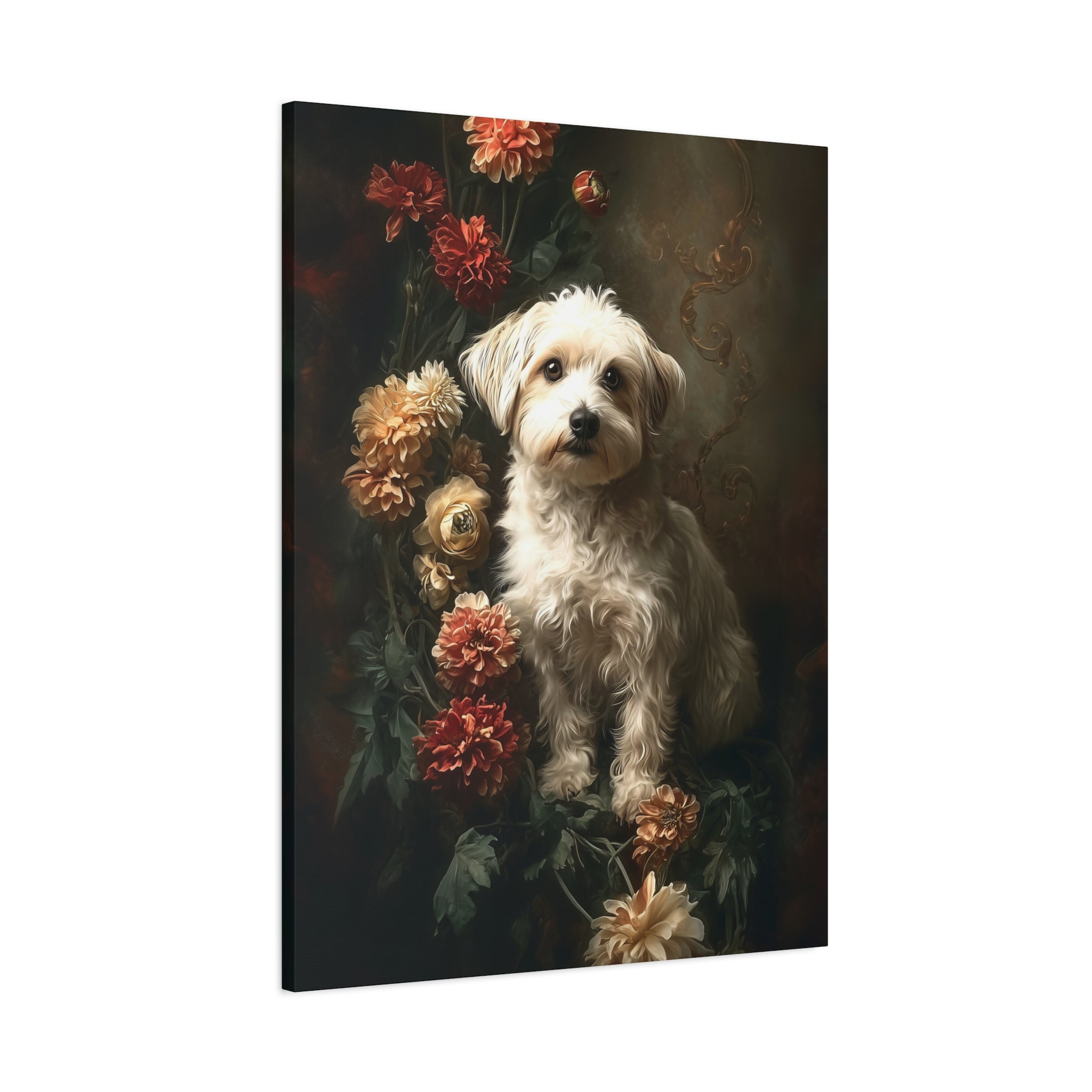 Botanical Havanese Canvas Art