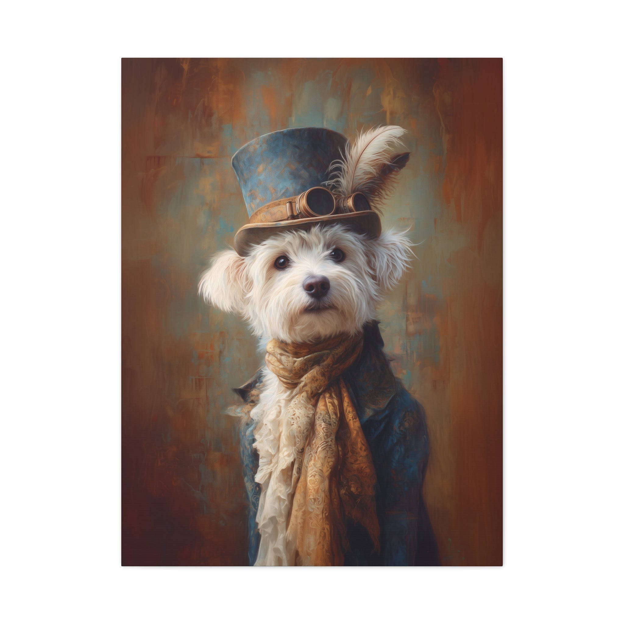 Steampunk Maltese Canvas Art