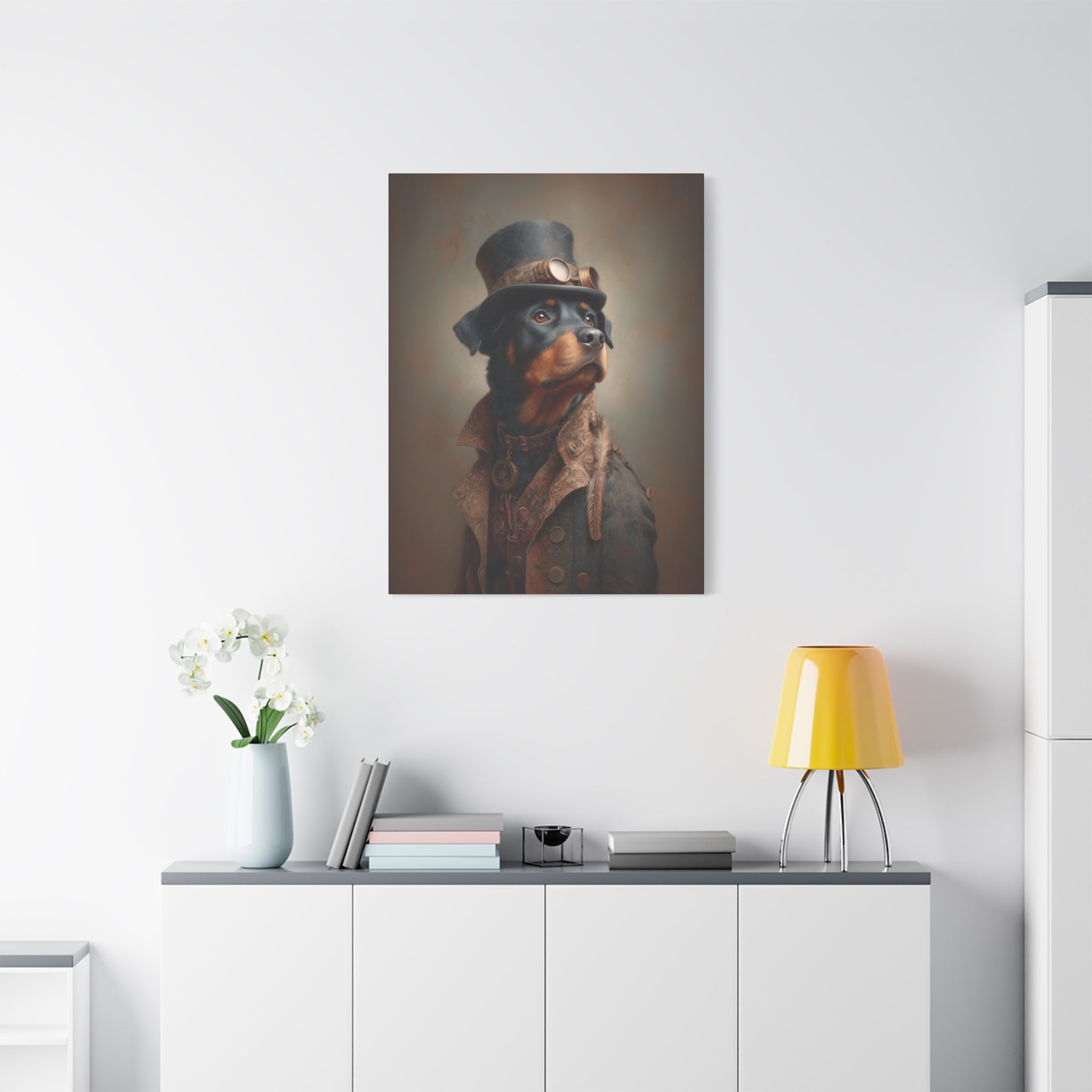 Steampunk Rottweiler Canvas Art
