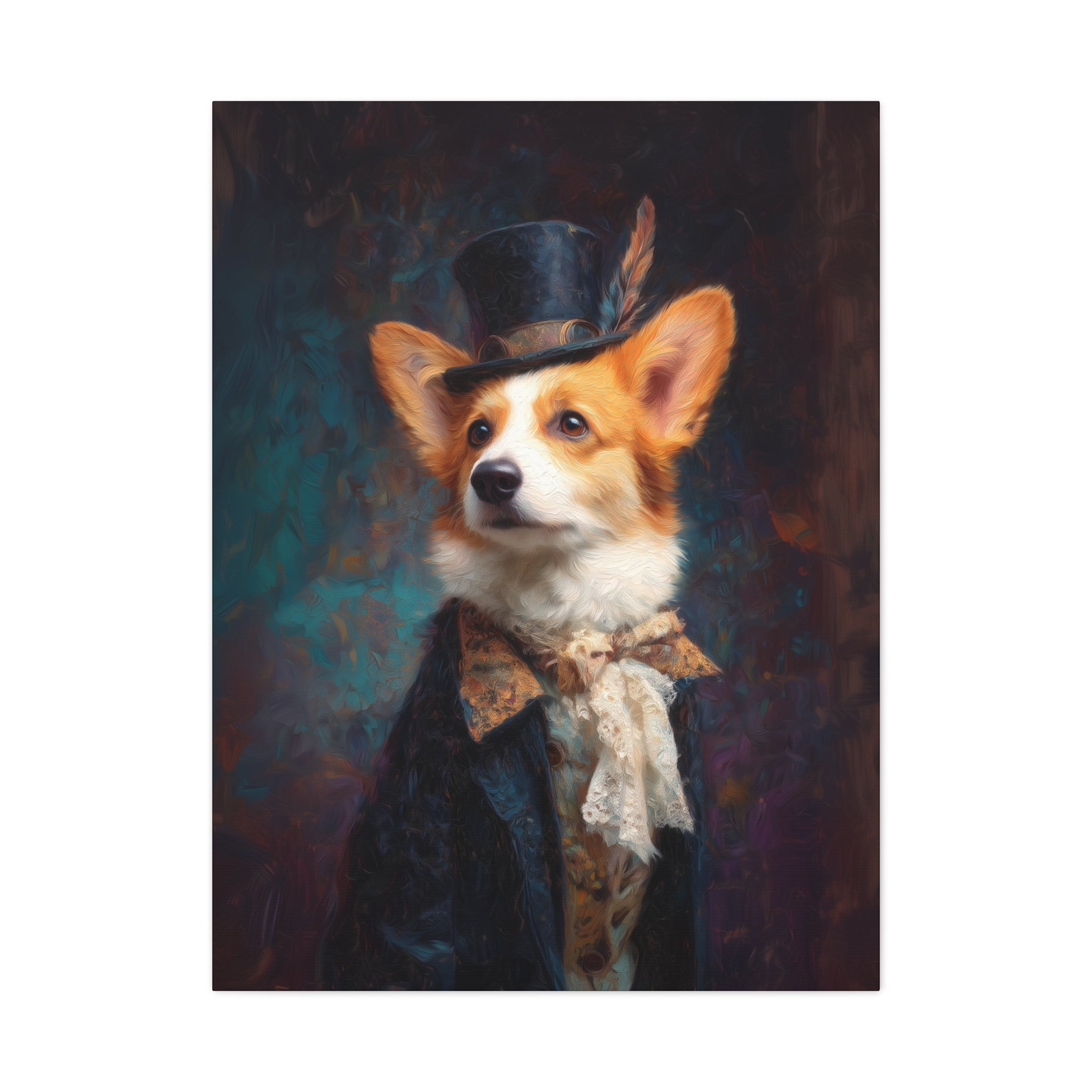 Steampunk Corgi Canvas Art