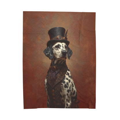 Steampunk Dalmatian Plush Blanket