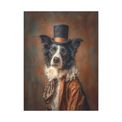 Steampunk Border Collie Canvas Art