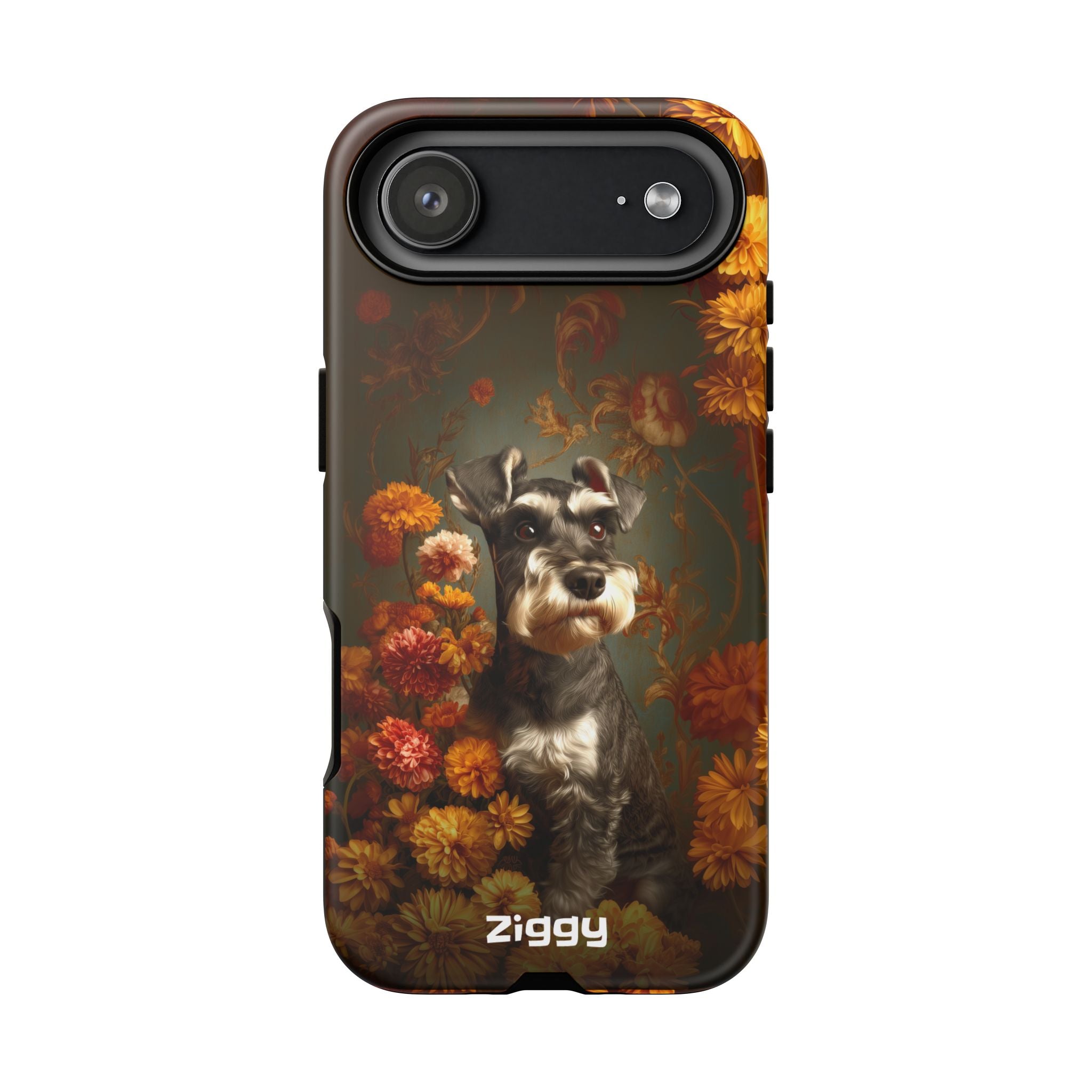 Botanical Miniature Schnauzer Phone Case
