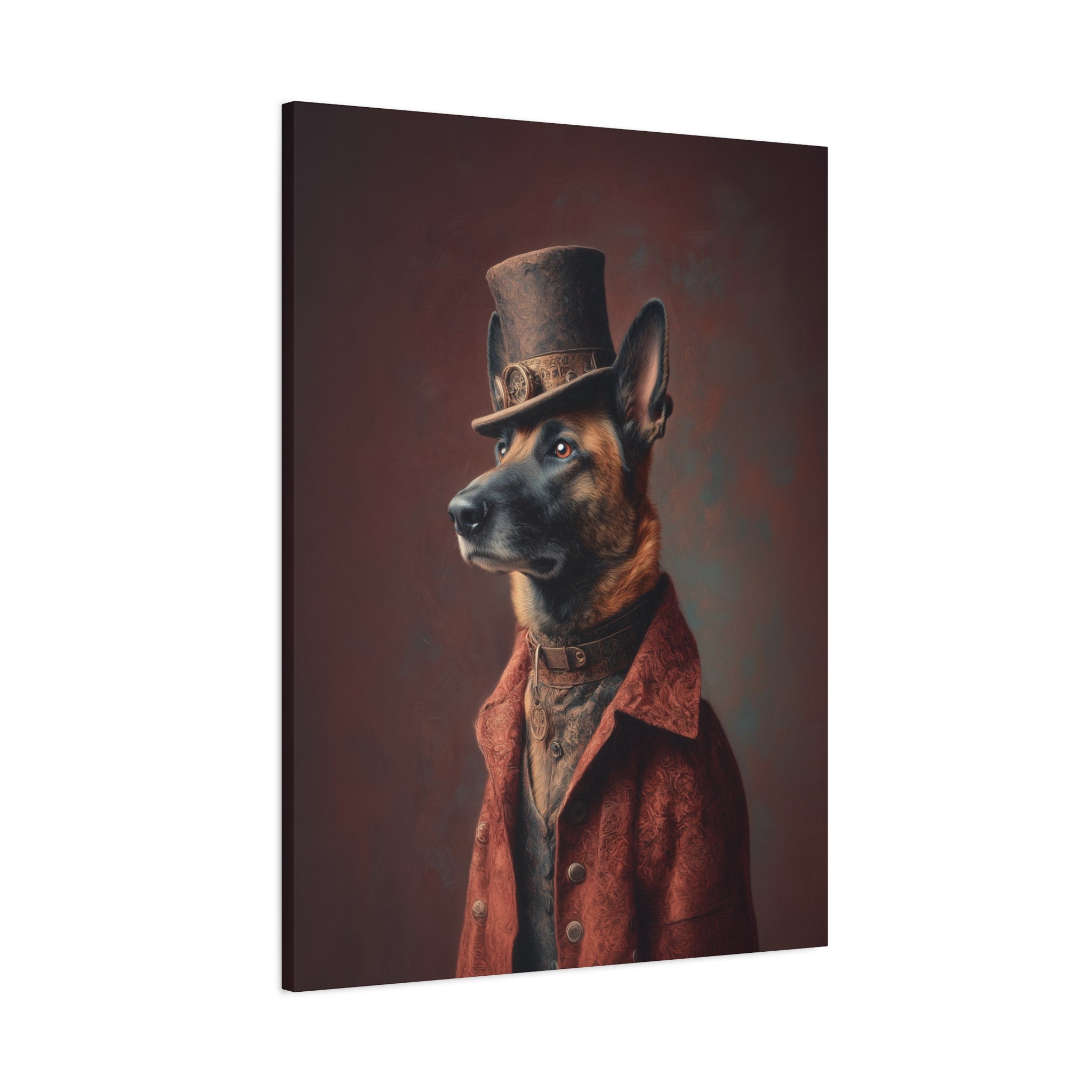 Steampunk Belgian Malinois Canvas Art