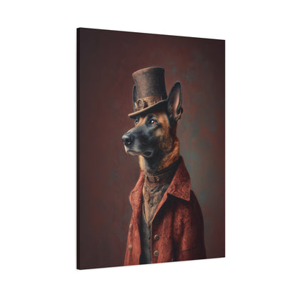 Steampunk Belgian Malinois Canvas Art