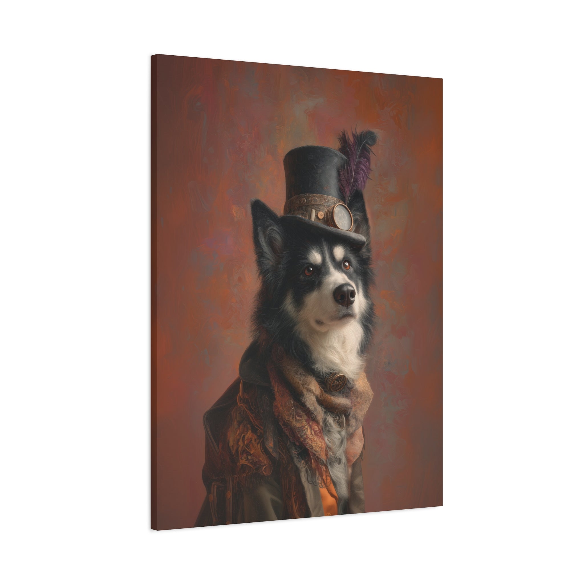 Steampunk Alaskan Malamute Canvas Art